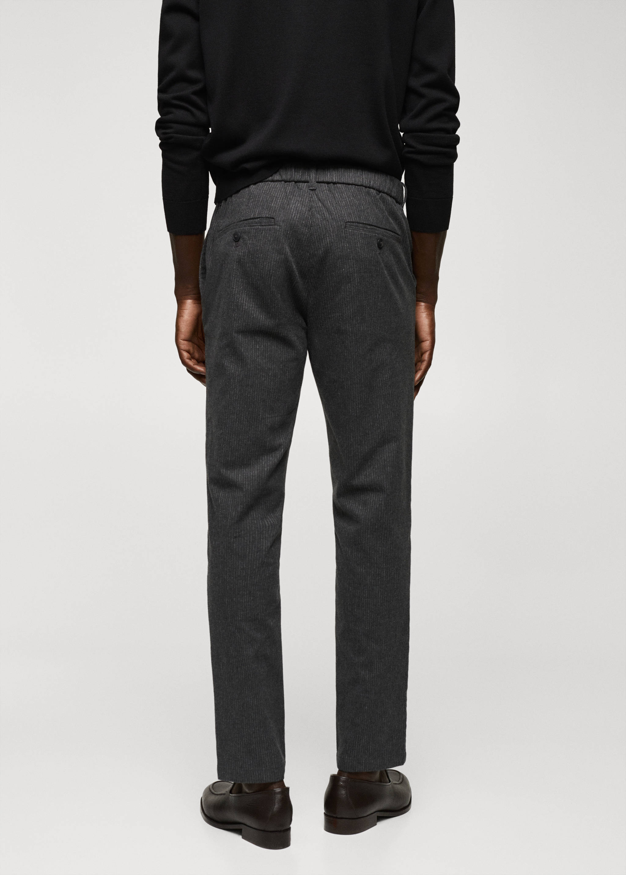 Pantalon slim-fit coton carreaux - Verso de l’article