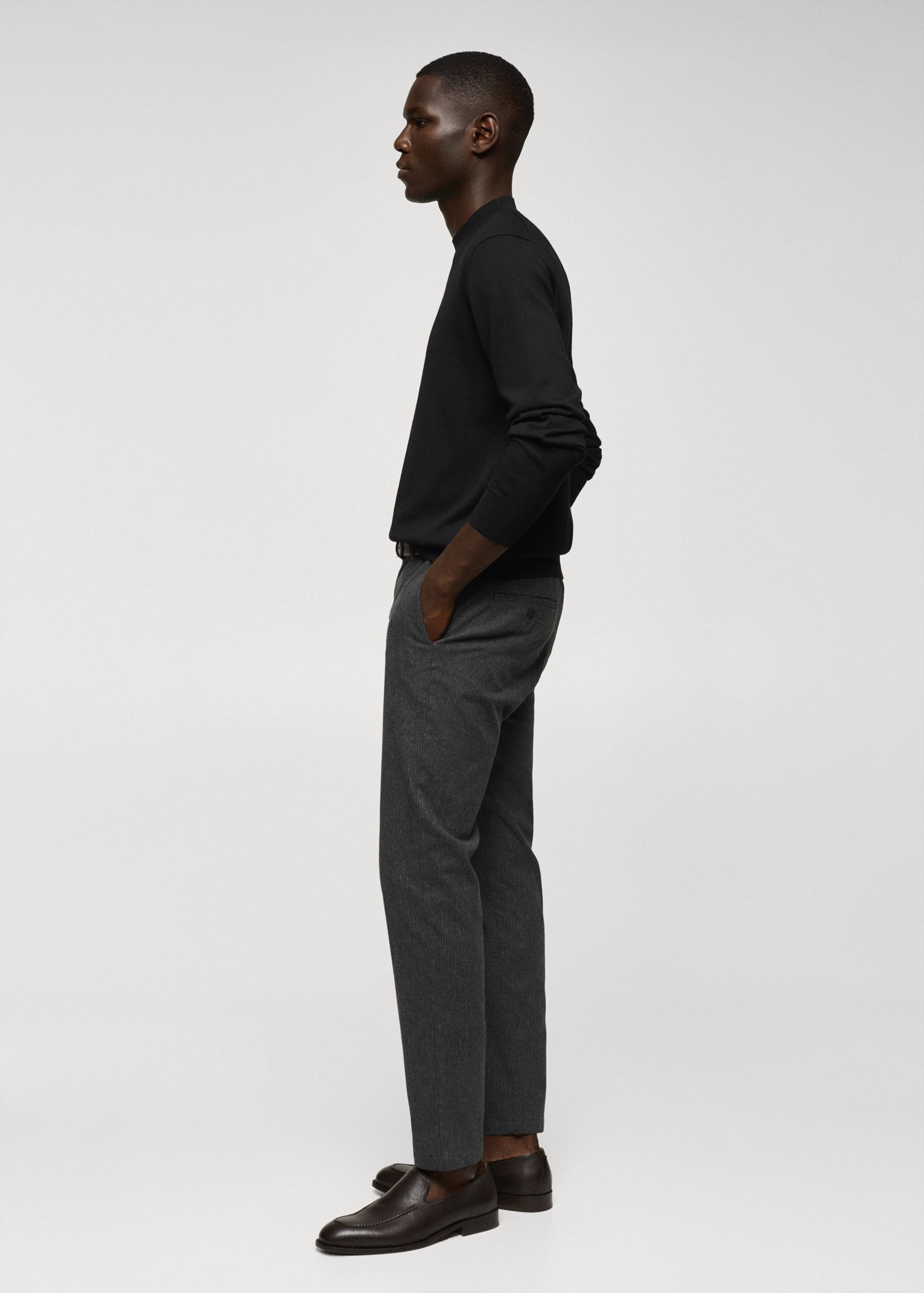 Pantalon slim-fit coton carreaux - Détail de l'article 2