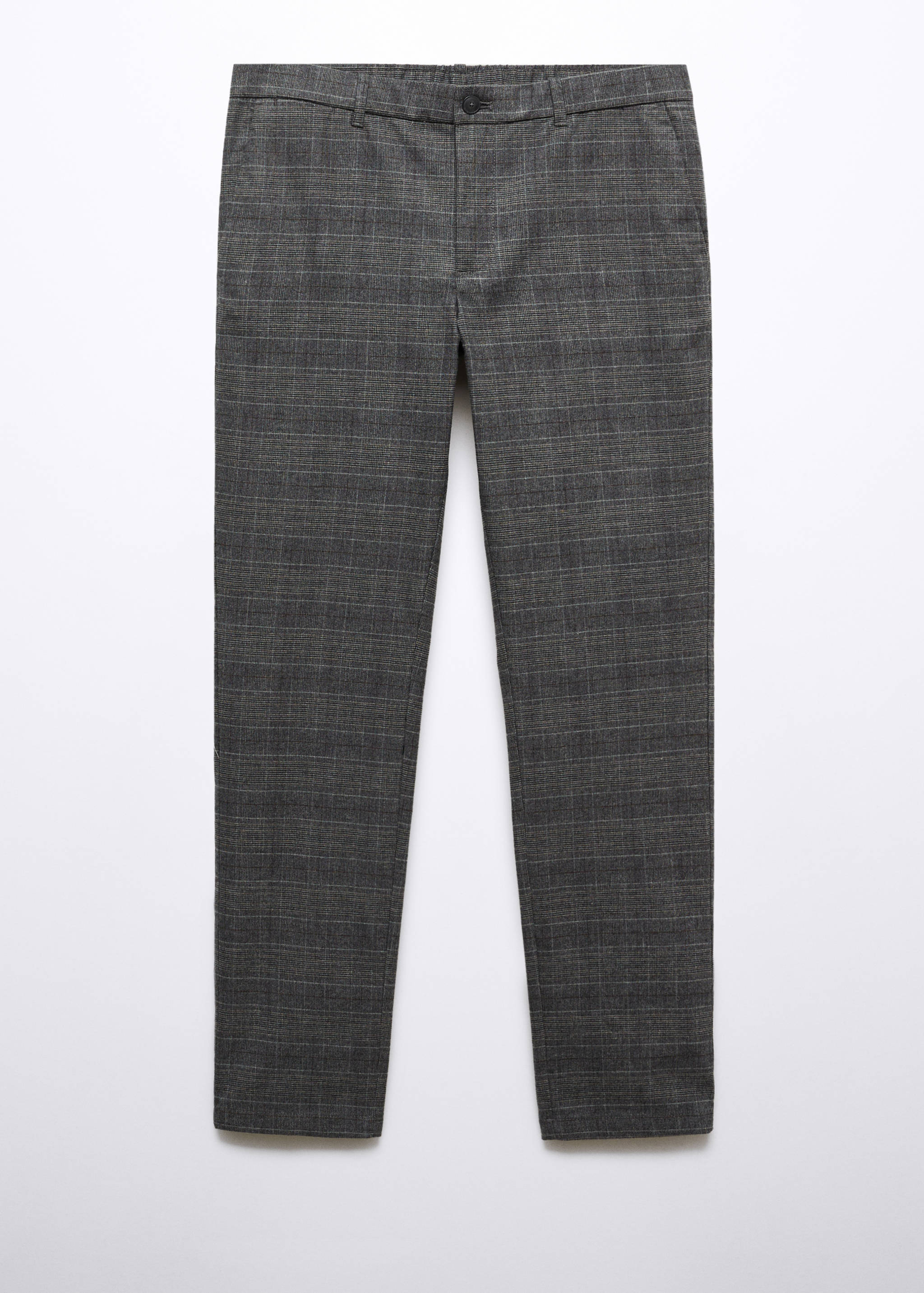 Pantalon slim-fit coton carreaux - Article sans modèle