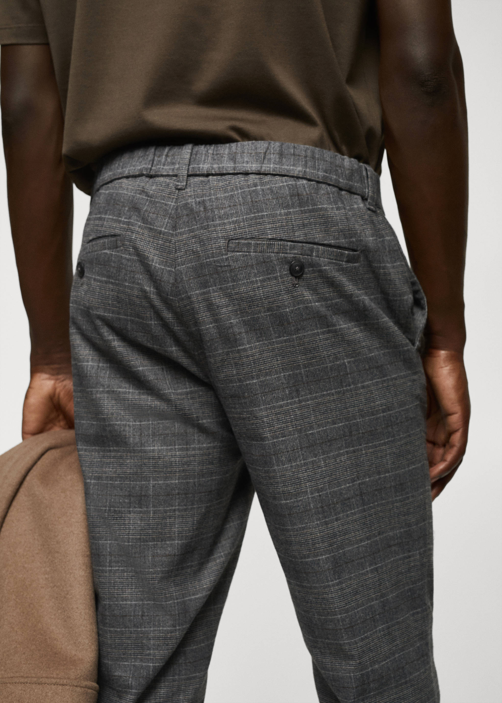 Pantalon slim-fit coton fines rayures - Détail de l'article 4
