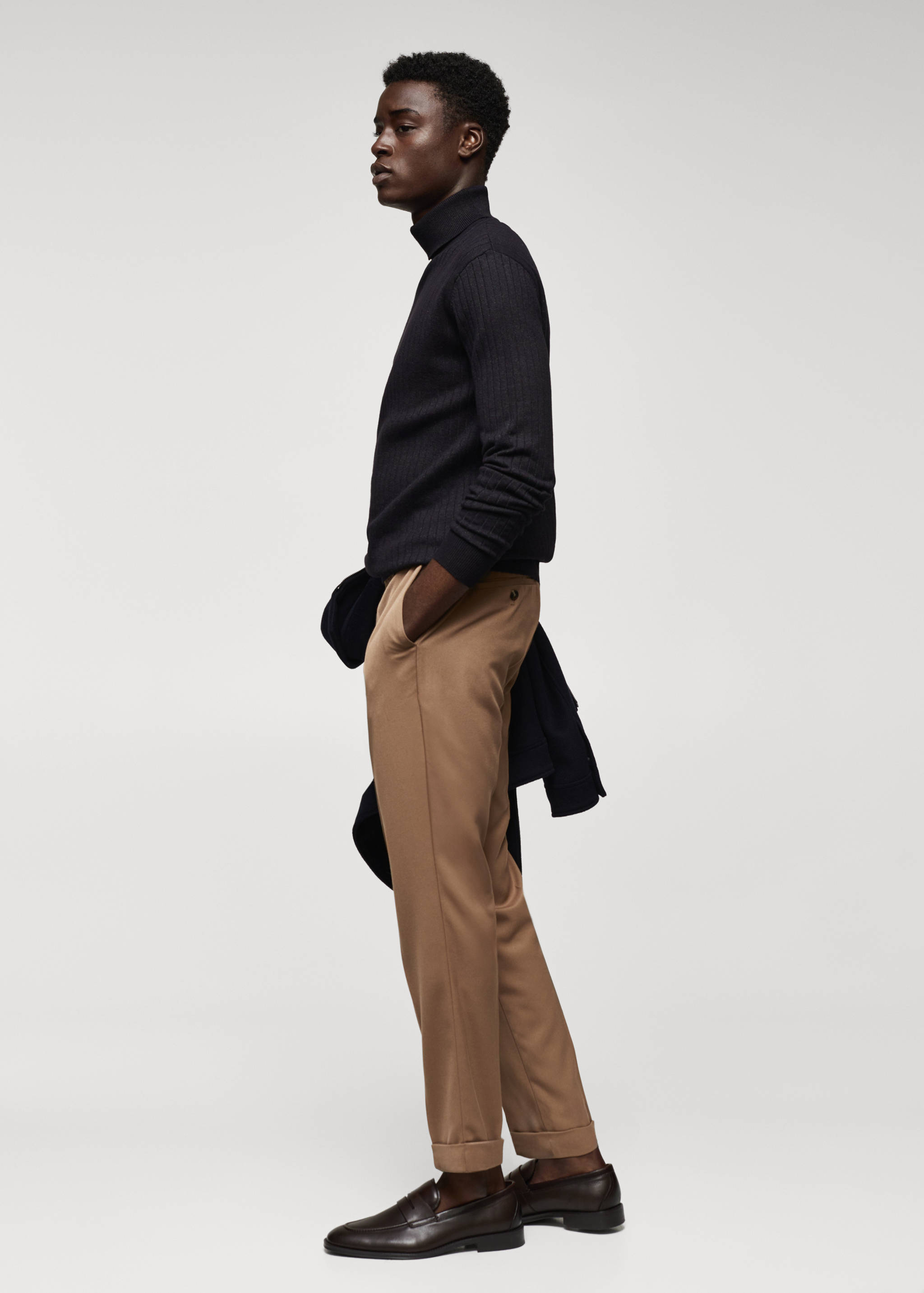 Pull-over côtelé col roulé - Détail de l'article 2