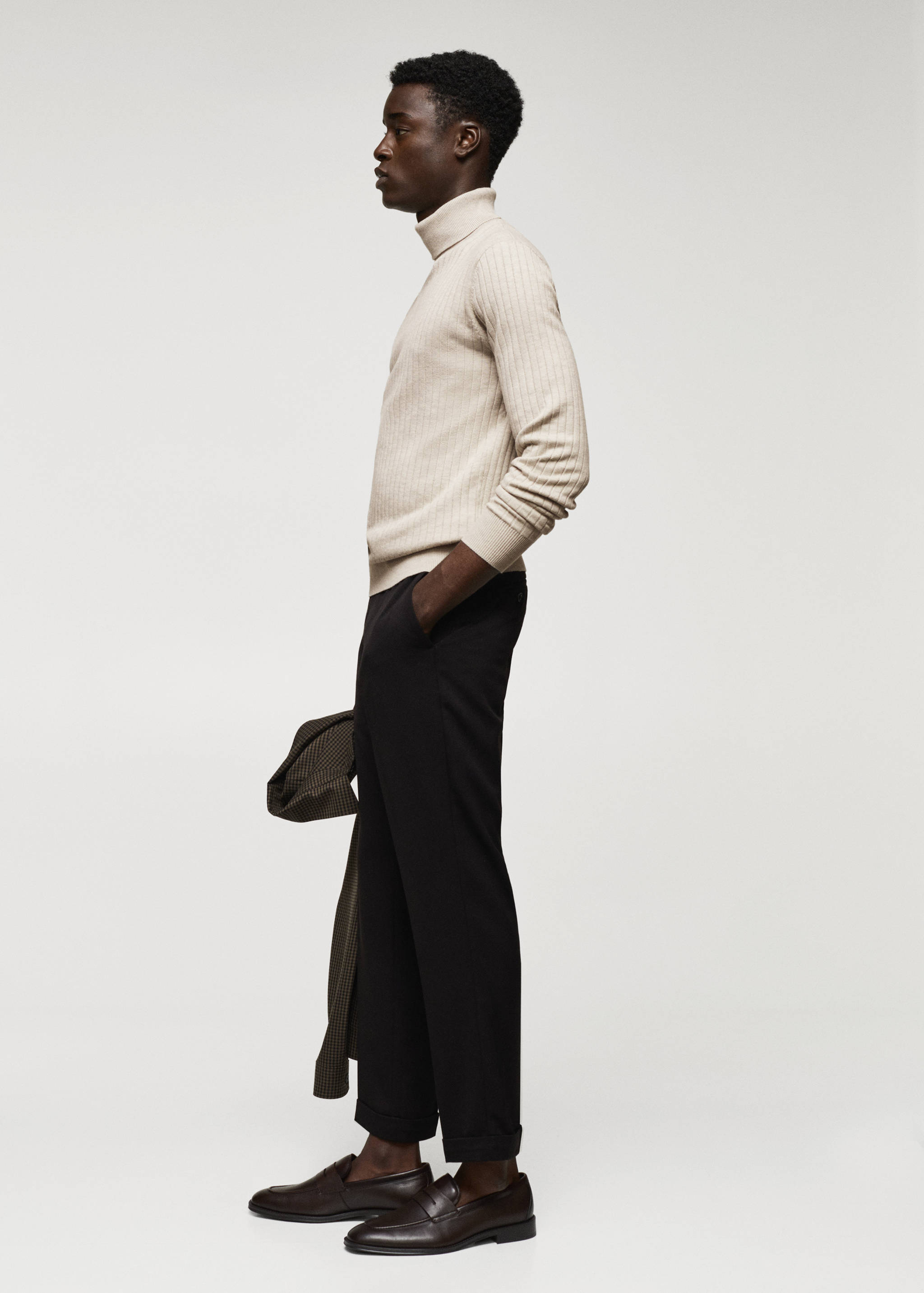 Pull-over côtelé col roulé - Détail de l'article 2