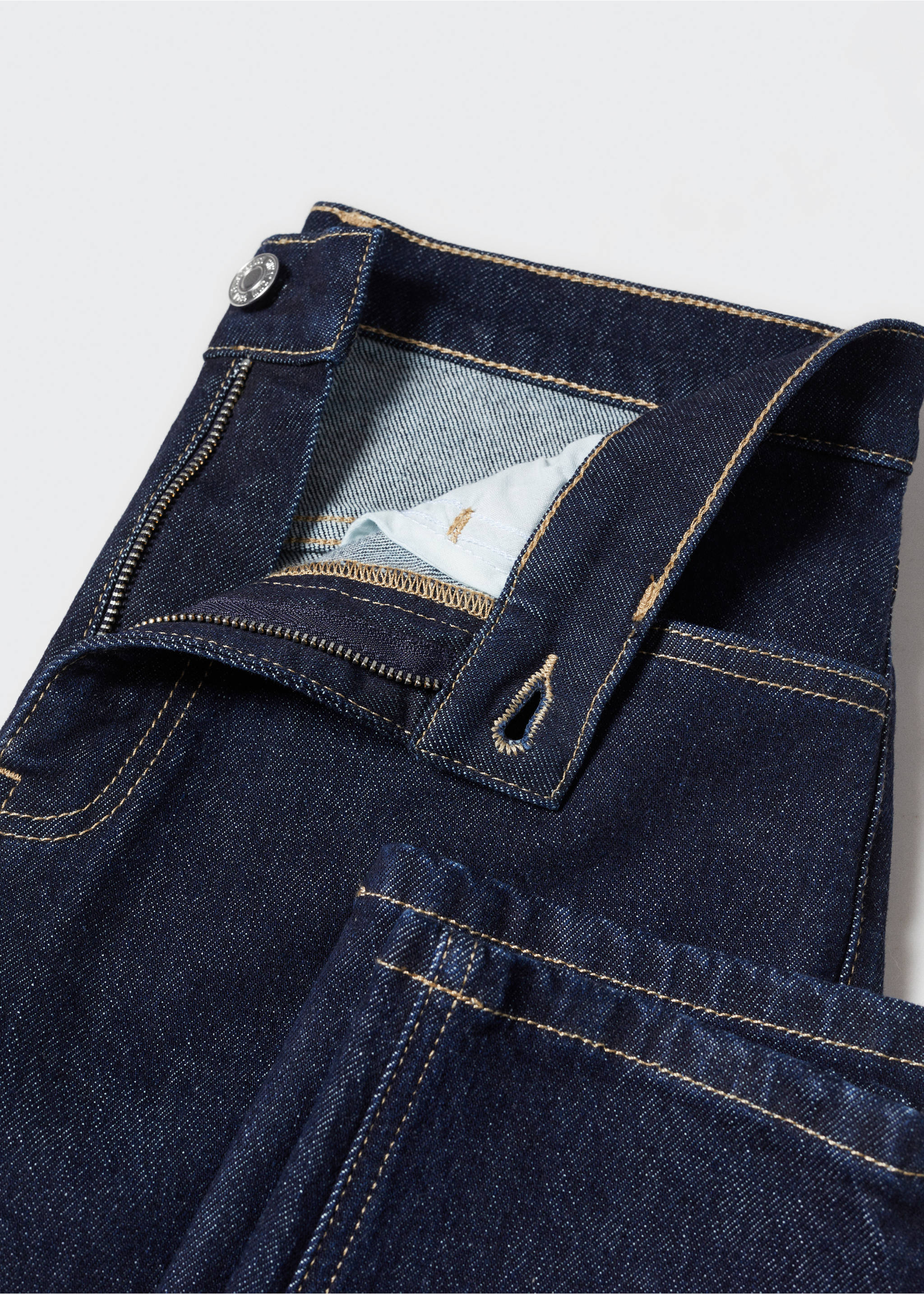 Jeans Newmom confort tiro alto - Detalle del artículo 8, Azul. Ref: 57025960-00.