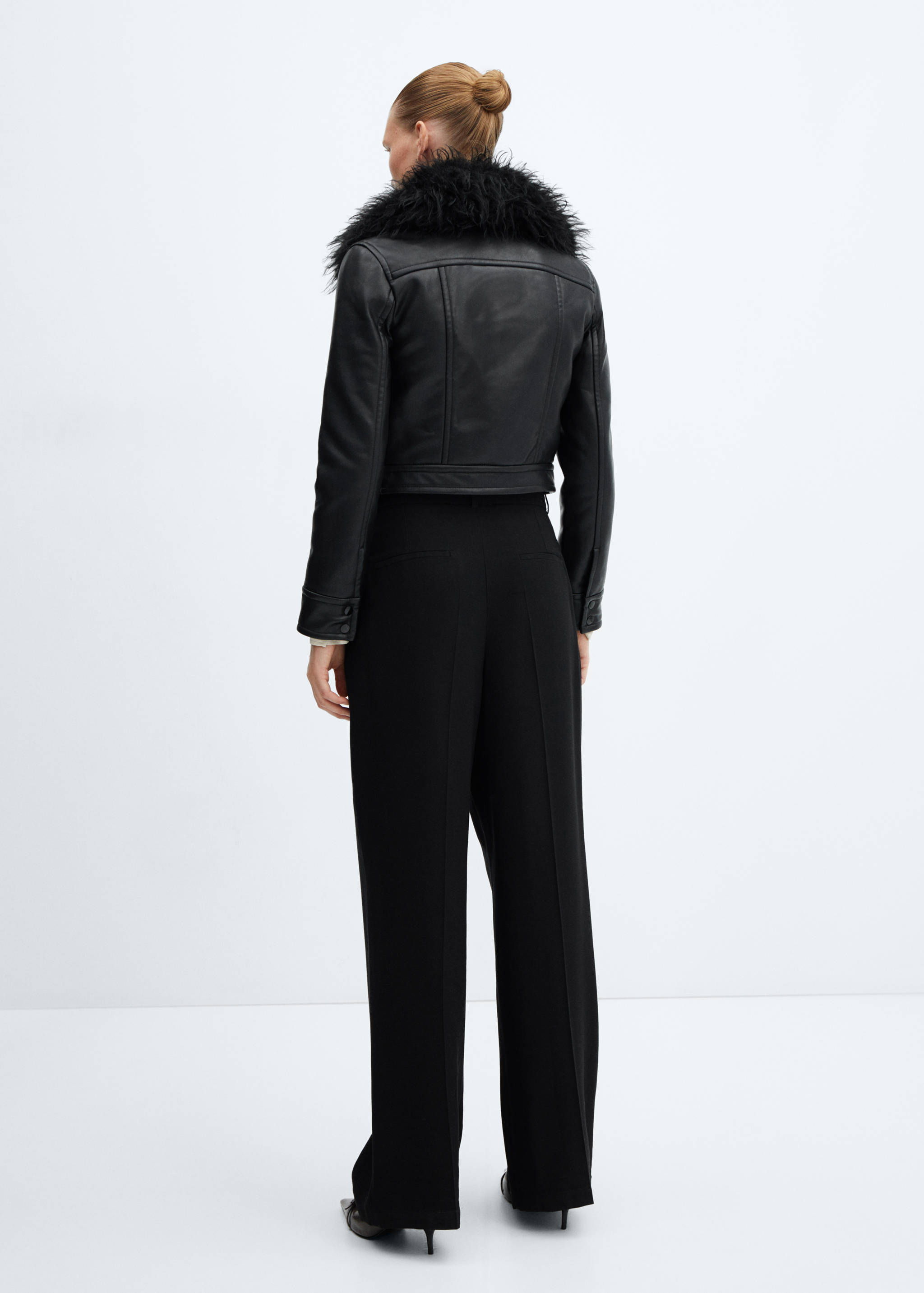 Veste matelassée col imitation fourrure - Verso de l’article