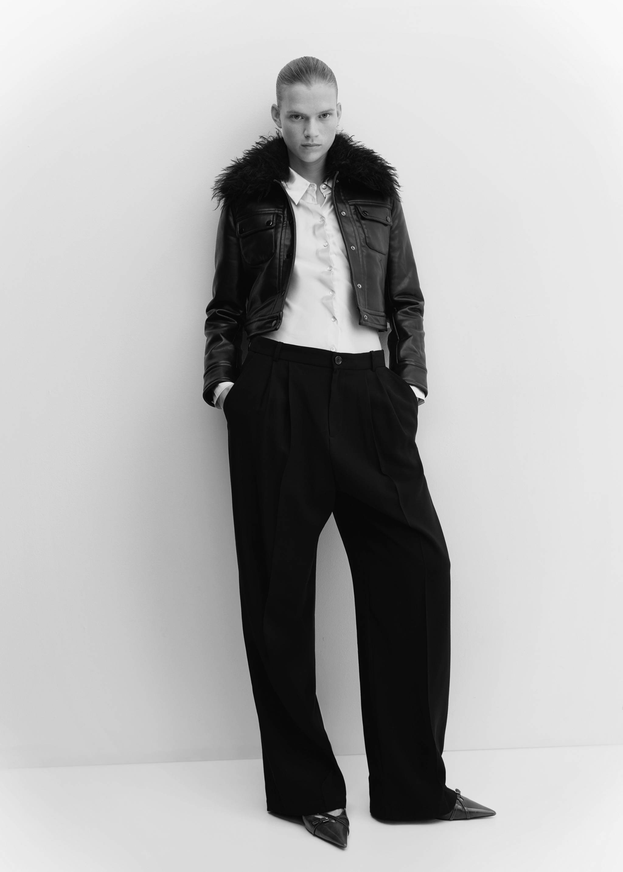 Veste matelassée col imitation fourrure - Détail de l'article 2