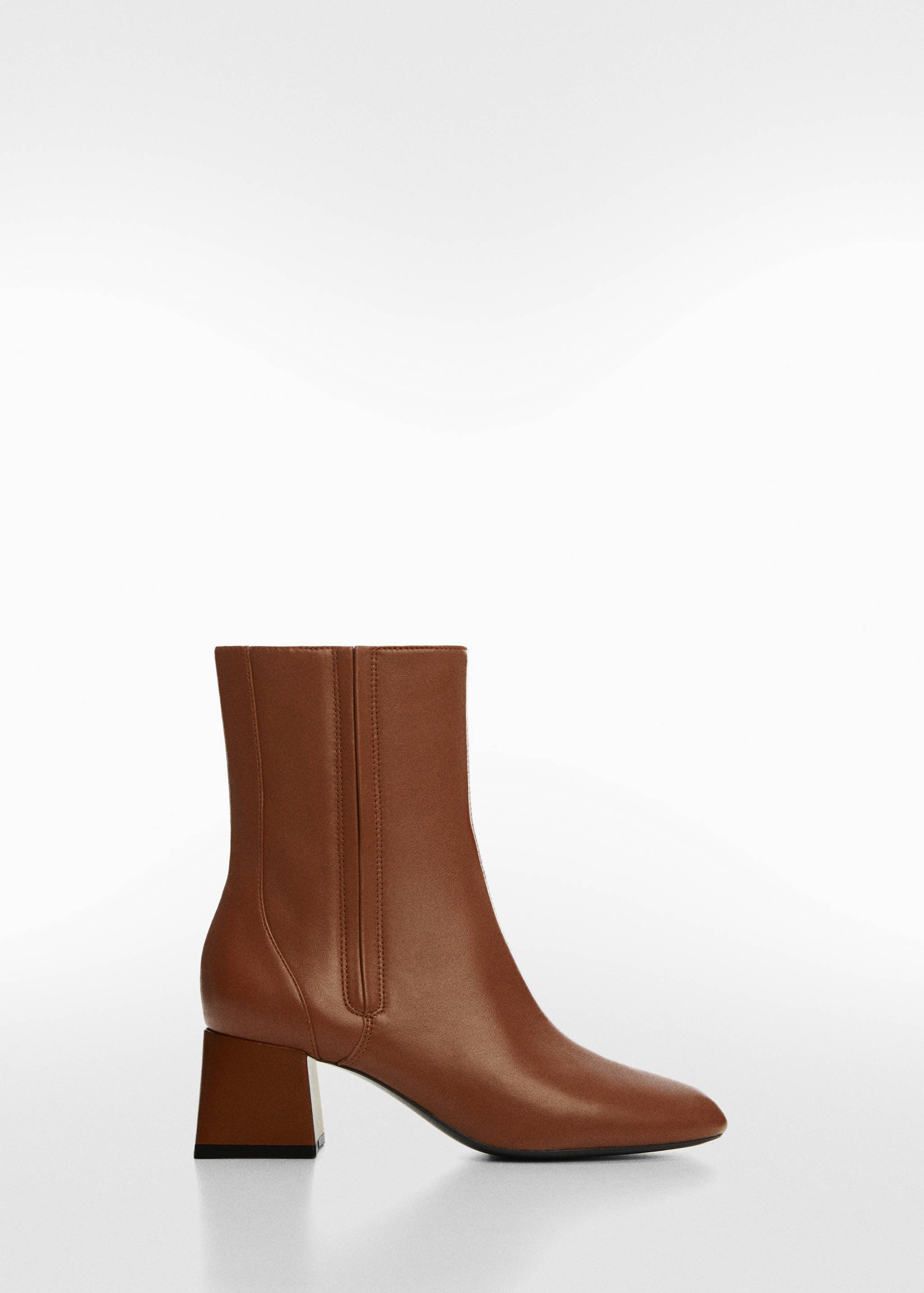Bottines en cuir à talon métallisé - Article sans modèle