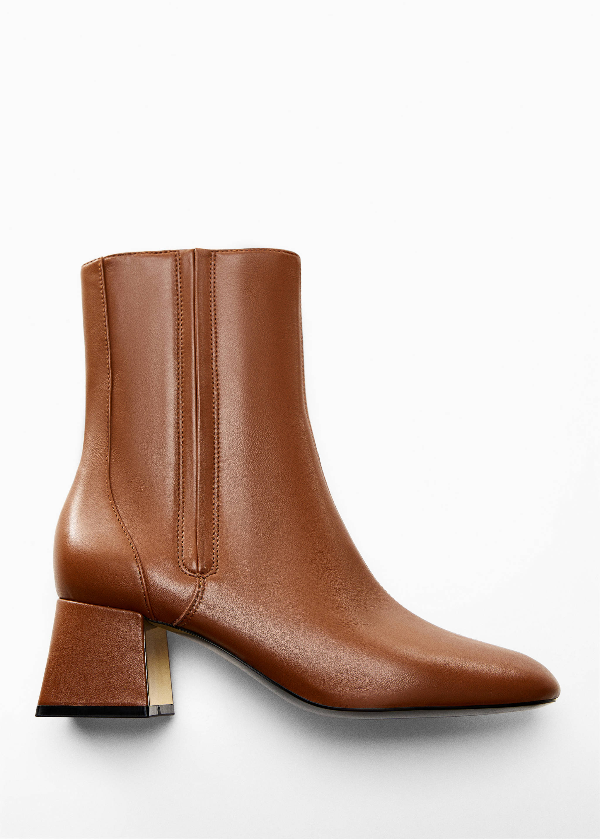 Bottines en cuir à talon métallisé - Détail de l'article 5