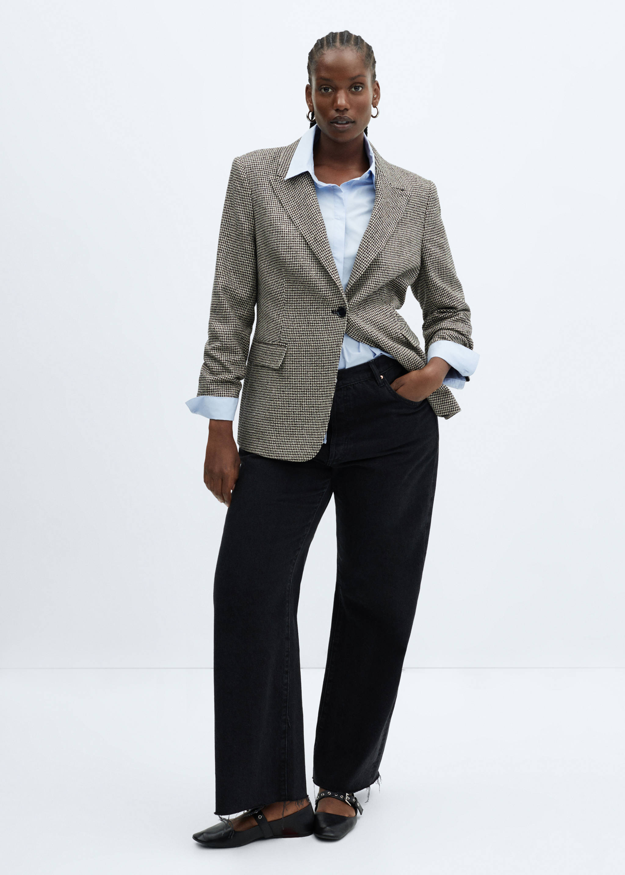 Пиджак в гусиную лапку с лацканами - Деталь изделия 5