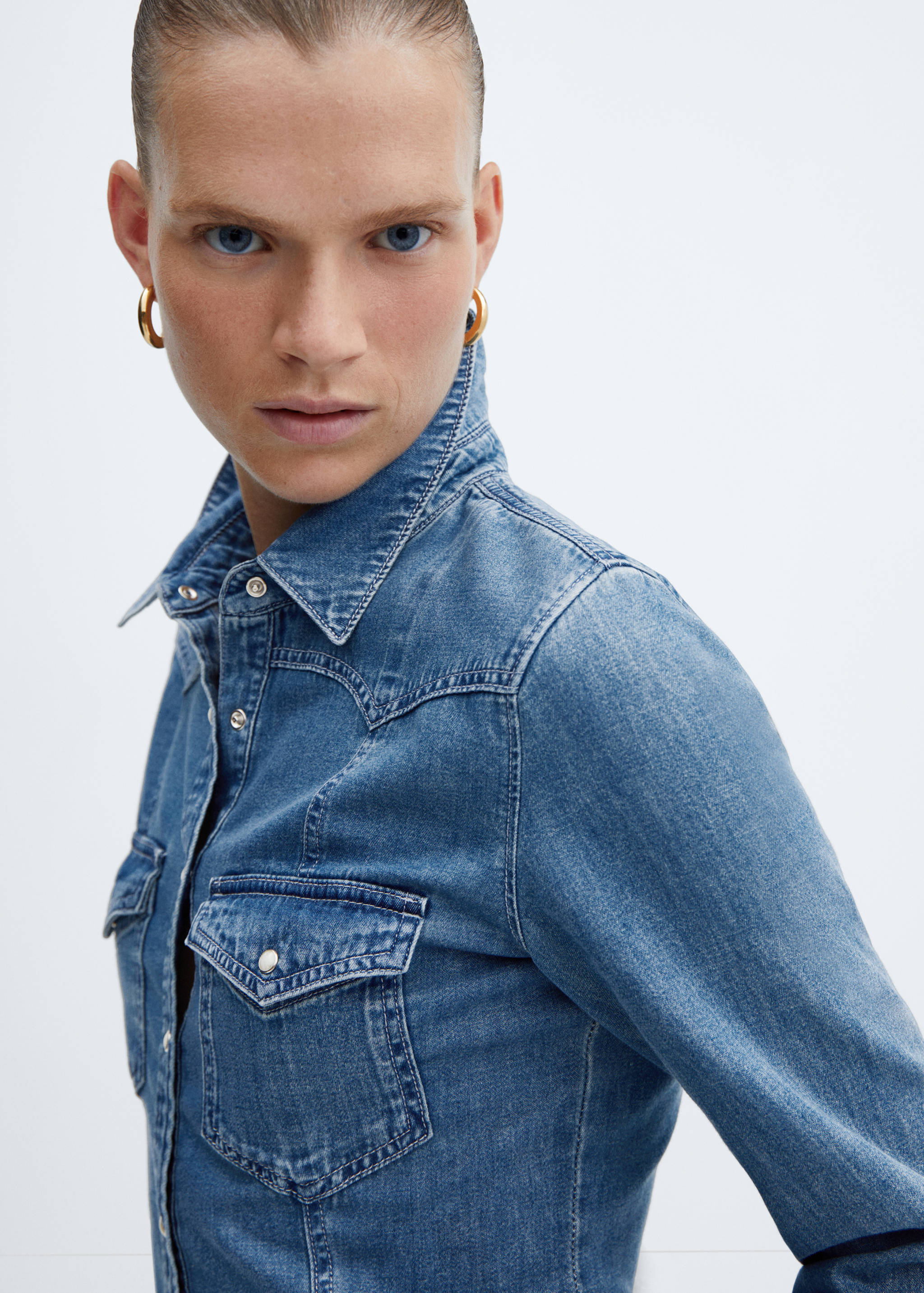 Chemise jean poches - Détail de l'article 1