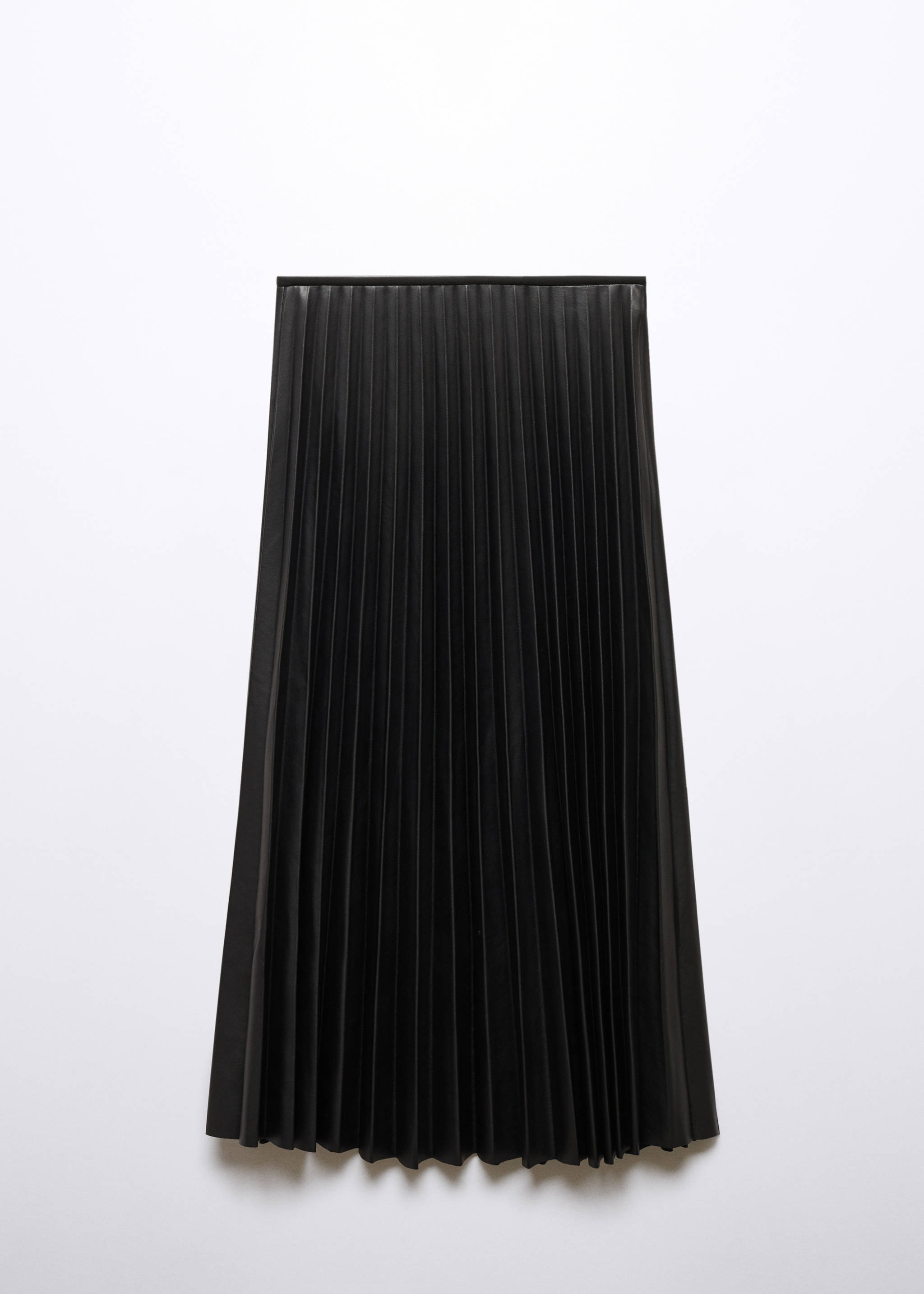 Faux-leather pleated skirt - Article without model
