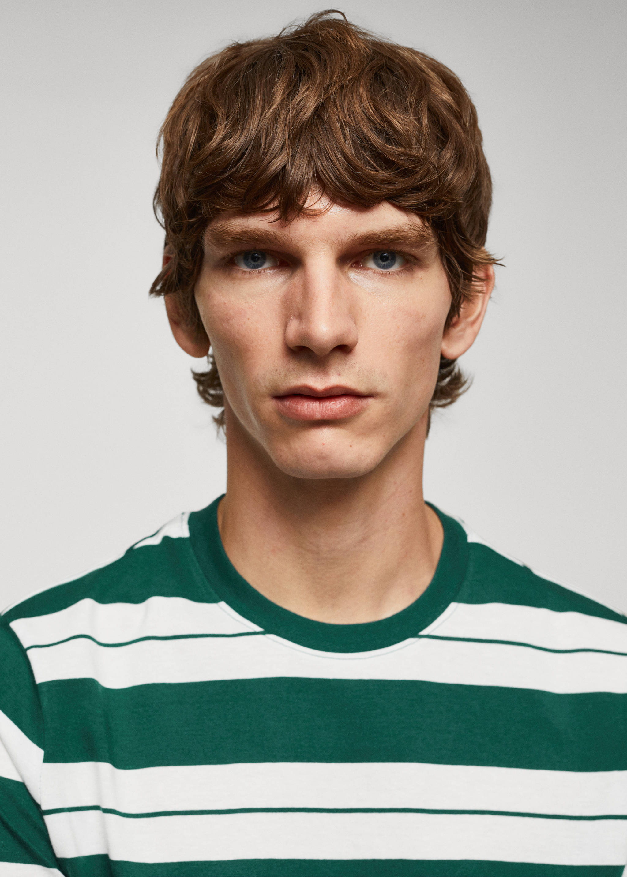 条纹100%棉质T恤 - null