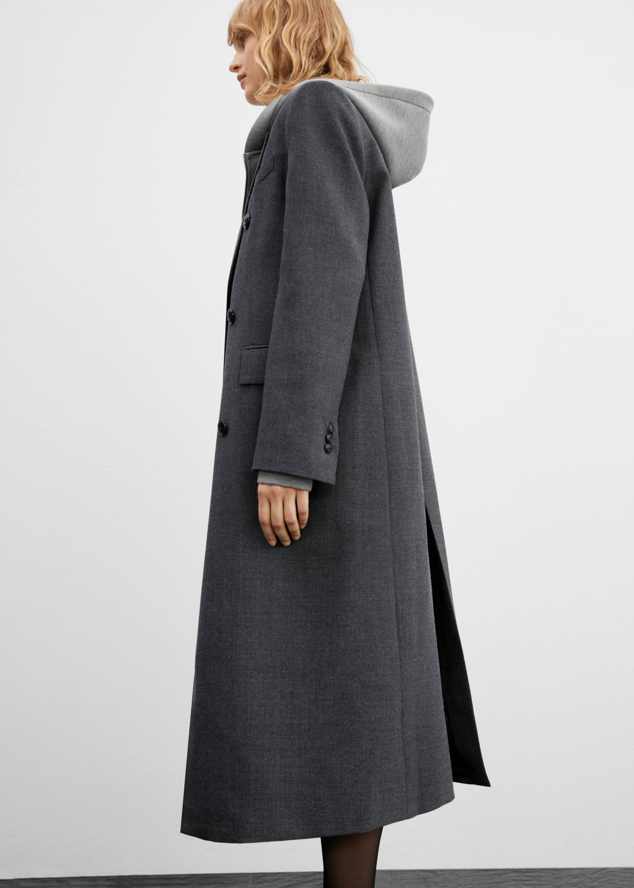 Double-breasted wool coat - Details of the article 2