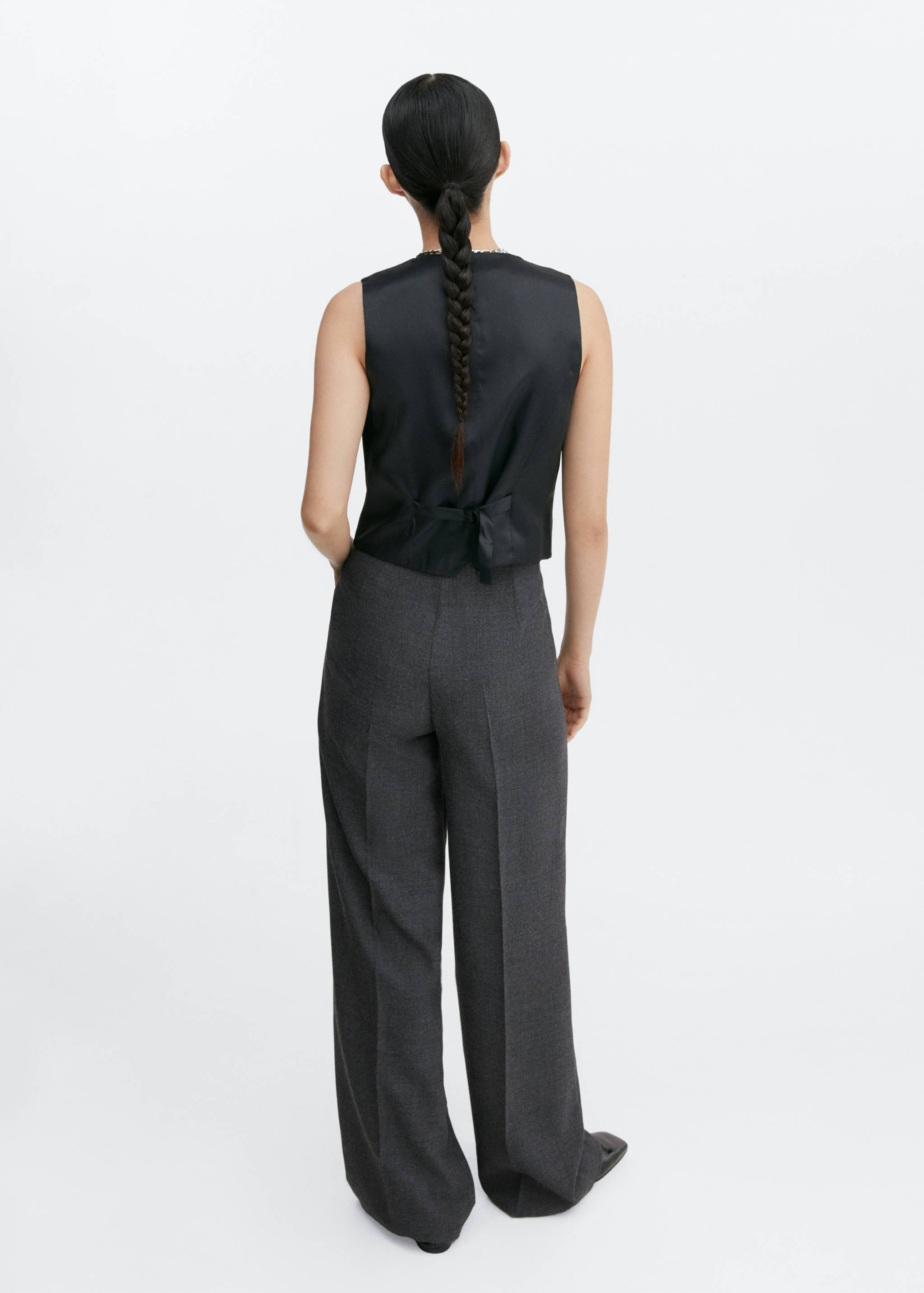Wide leg suit trousers - Reverse of the article