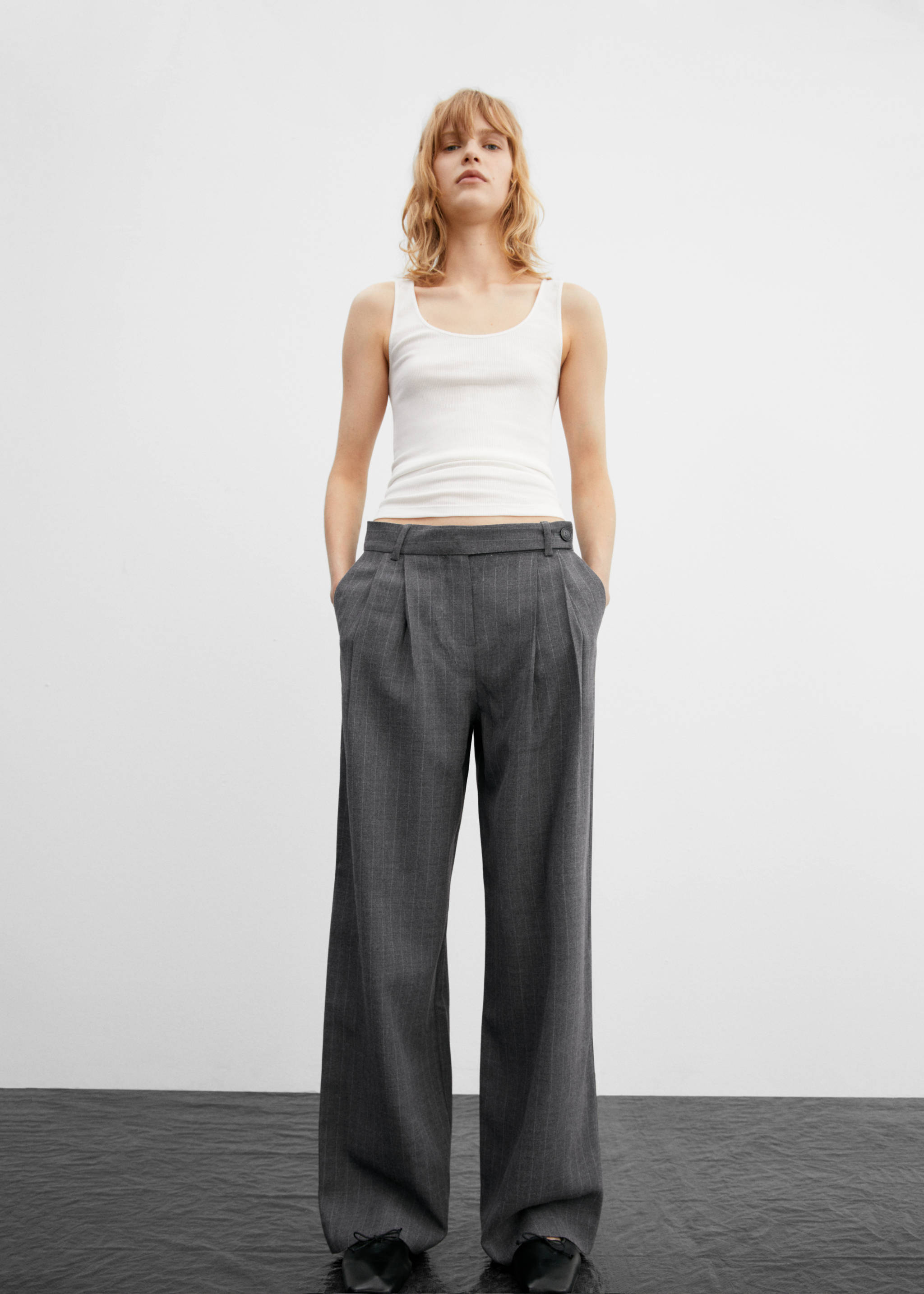 Micro-striped suit trousers - Details of the article 6