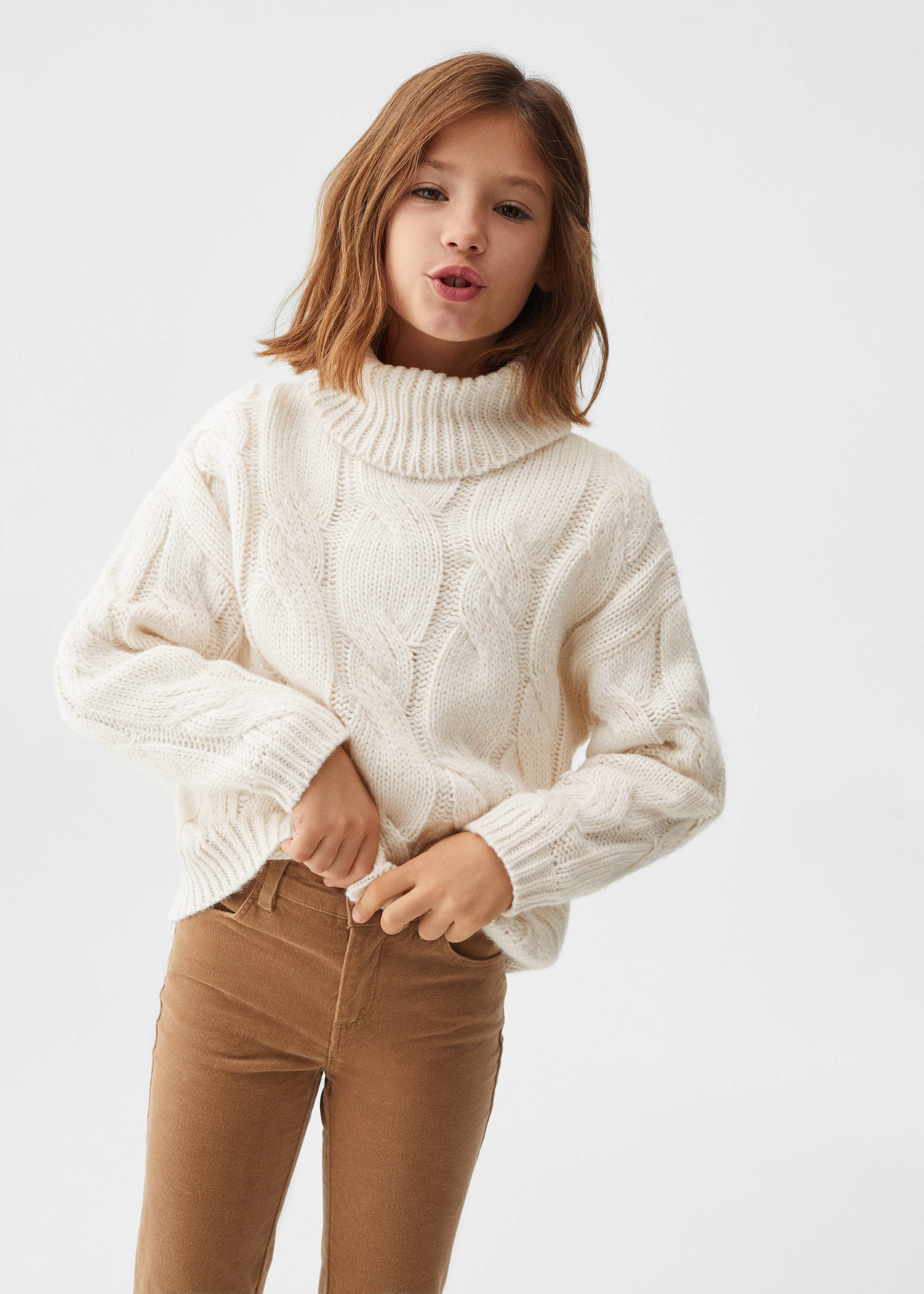 Turtleneck knit sweater - Medium plane