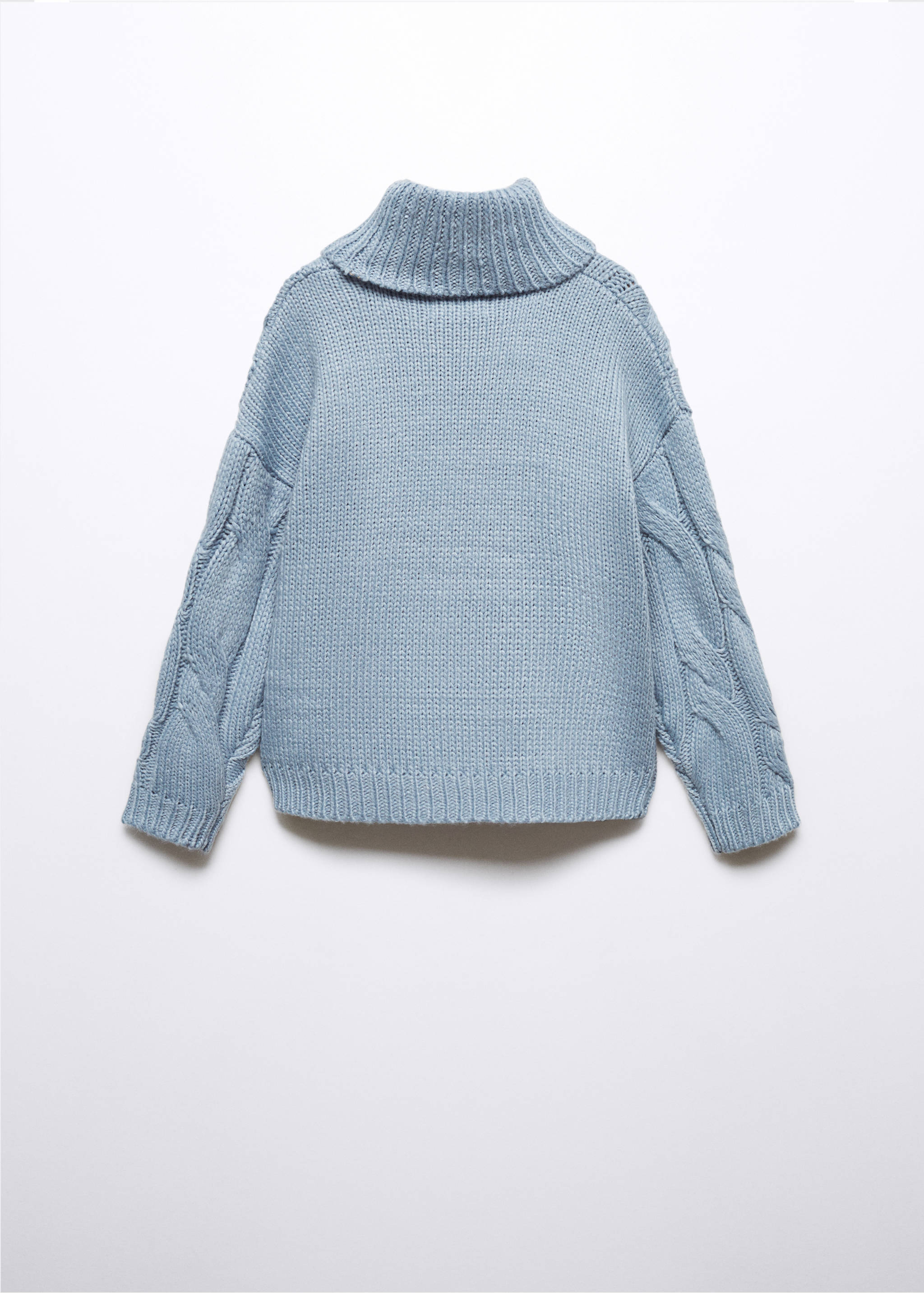 Pull-over maille col montant - Verso de l’article, Bleu. Ref: 57026716-00.