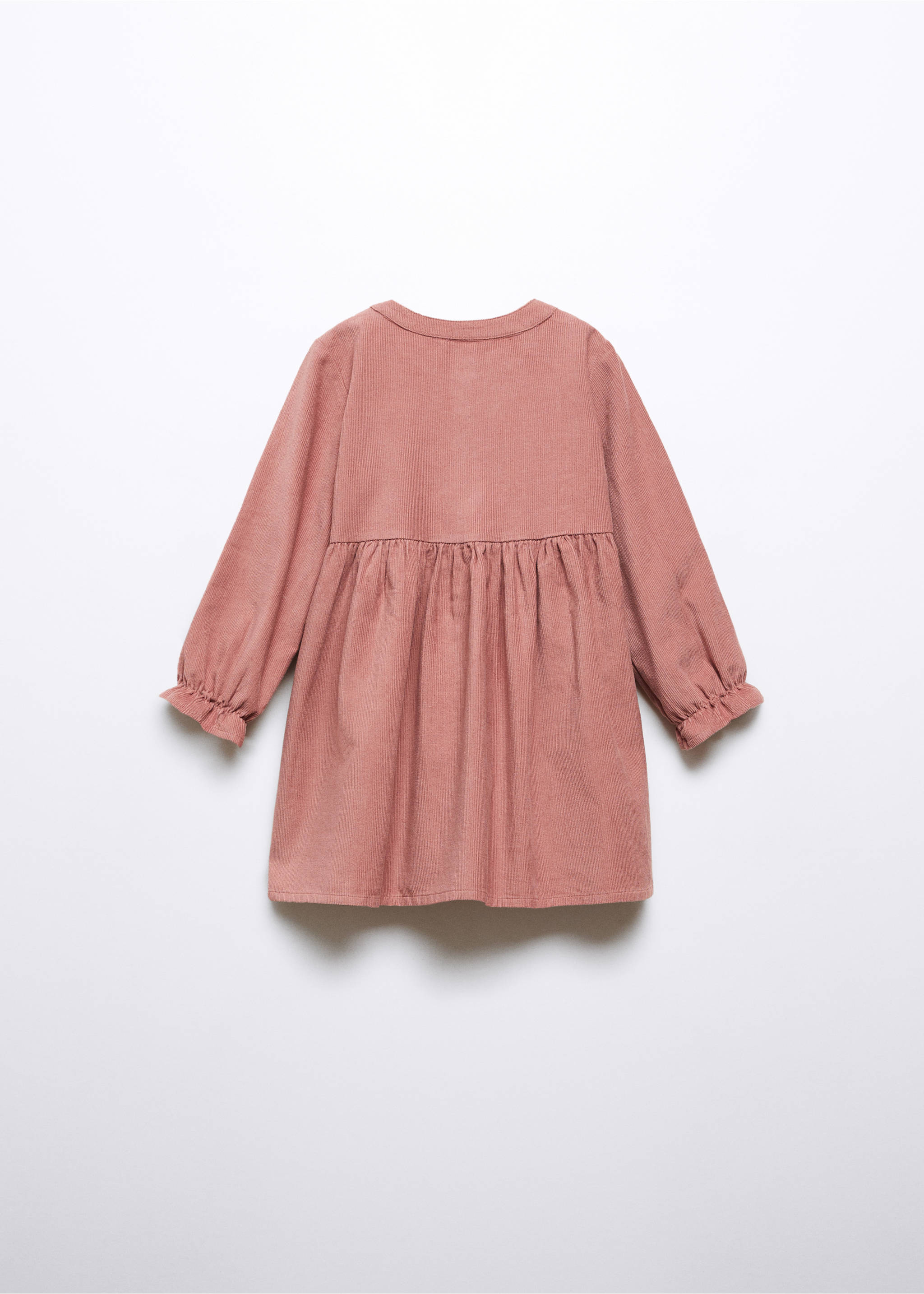 Corduroy dress - Reverse of the article, Pink. Ref: 57027122-00.