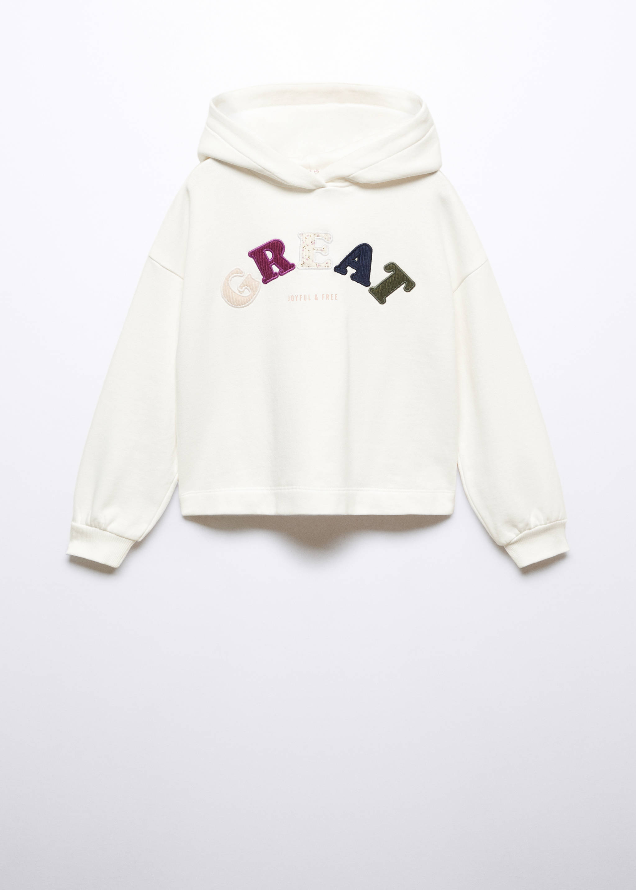 Sudadera mensaje bordado - Artículo sin modelo
