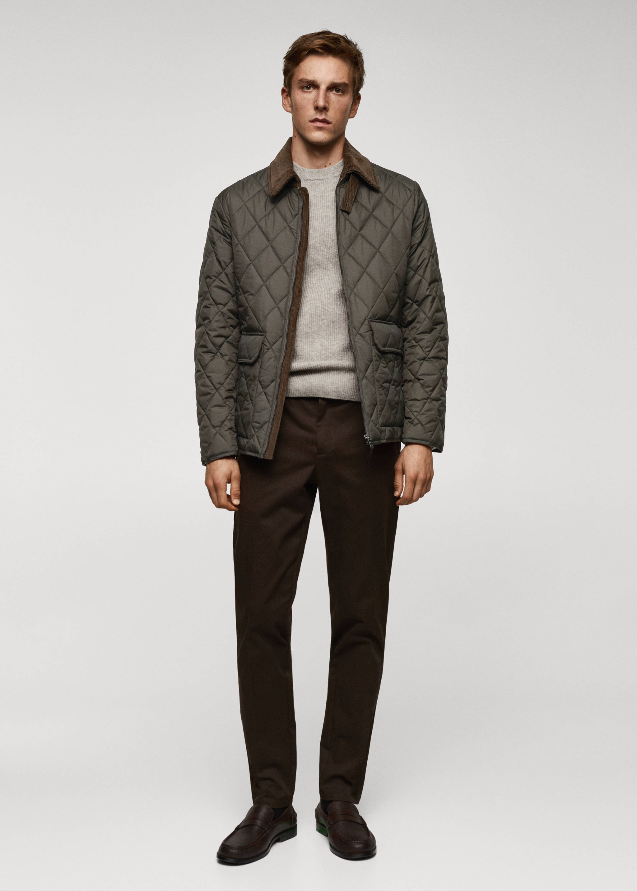 Thermoregulating padded corduroy jacket - General plane