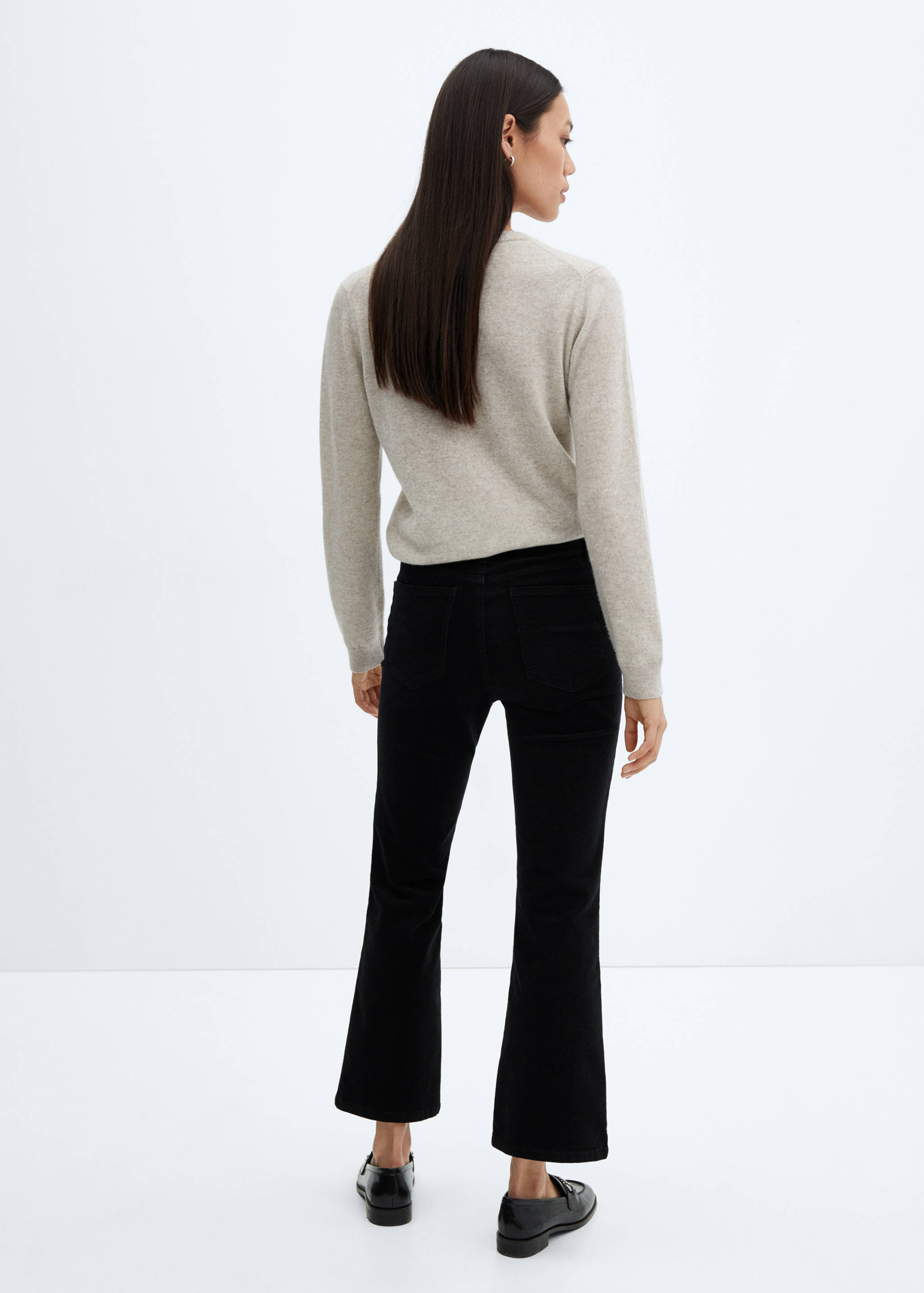 Flared cropped corduroy jeans - Reverse of the article