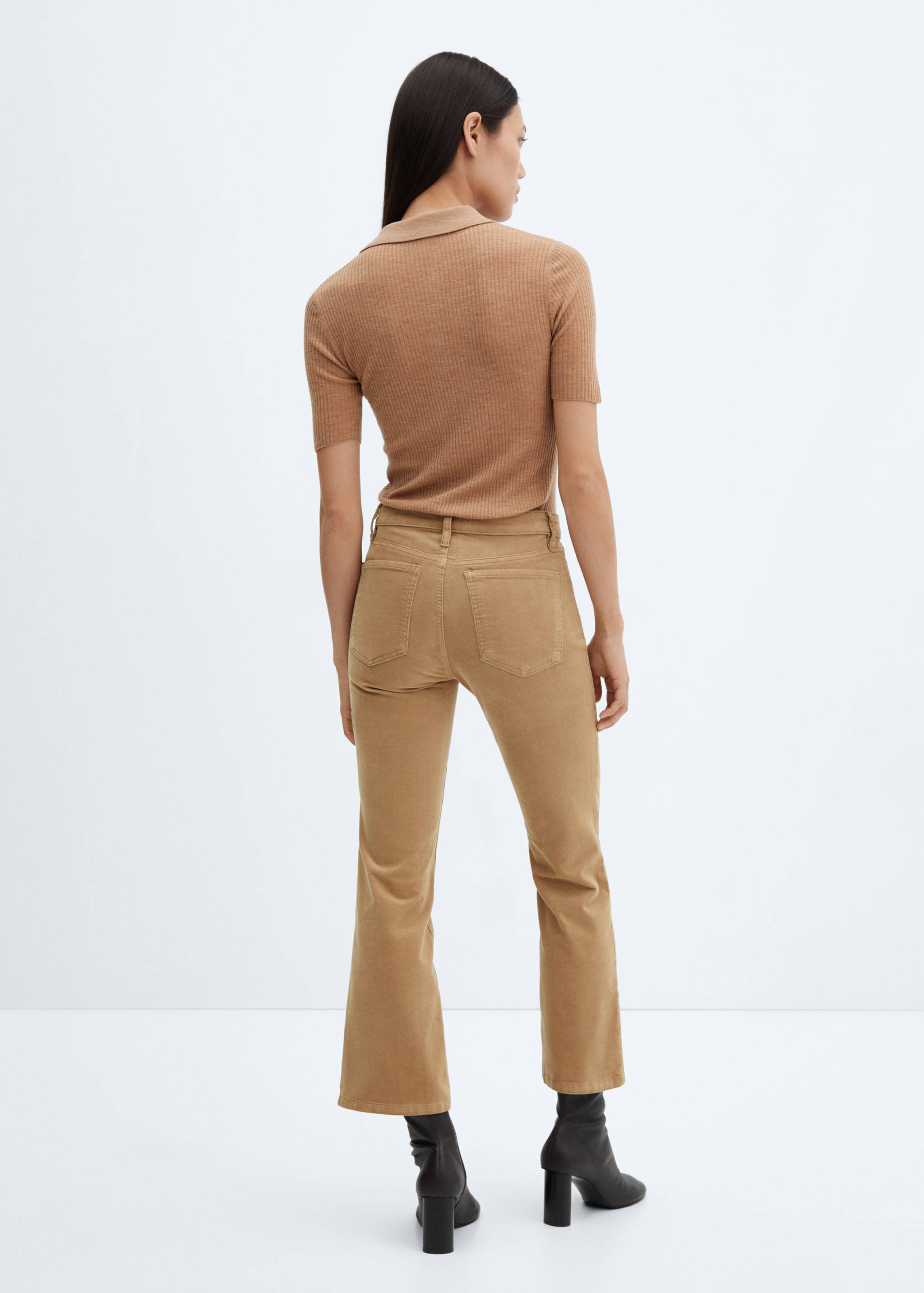 Flared cropped corduroy jeans - Reverse of the article