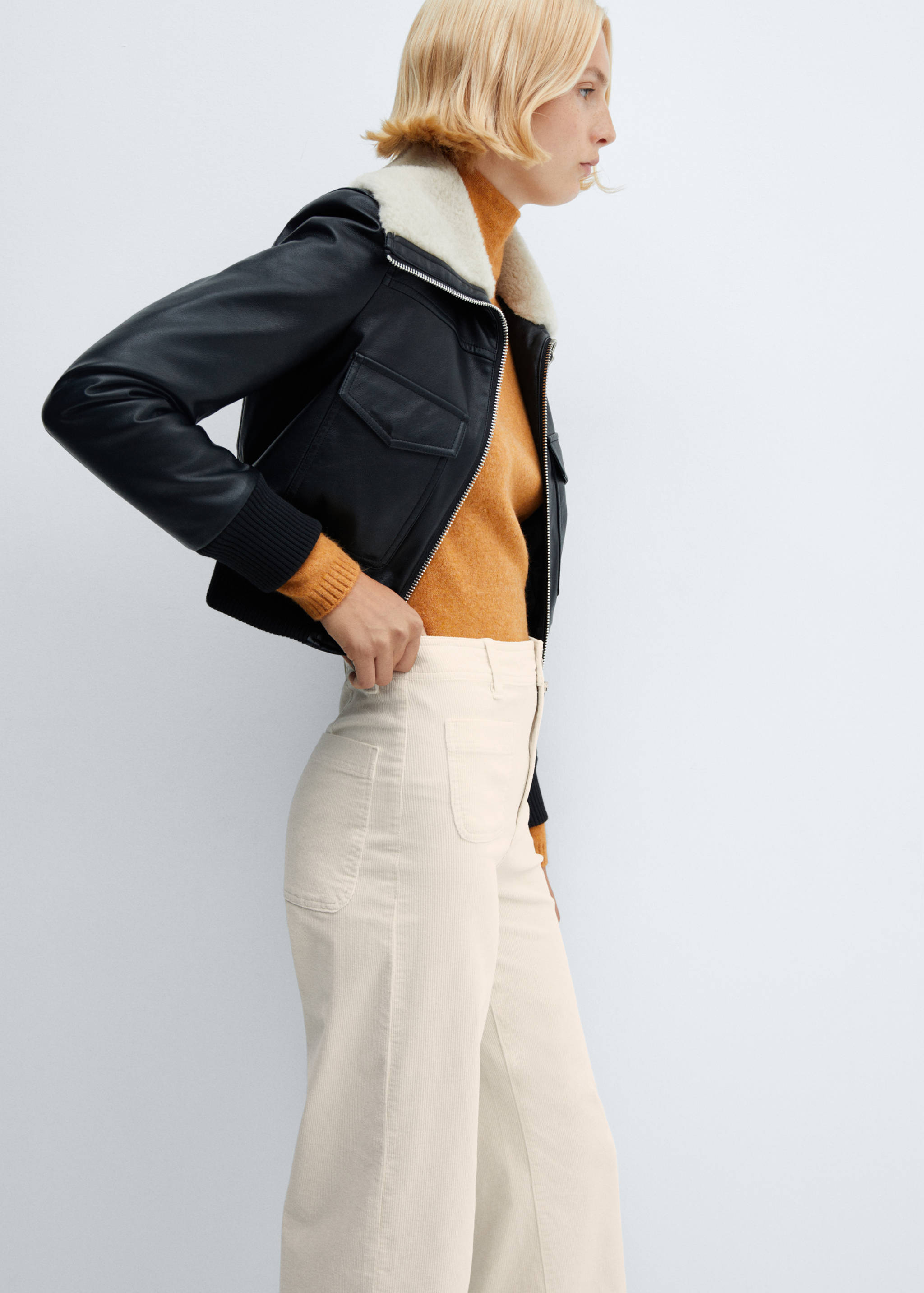 Corduroy culotte trousers - Details of the article 1