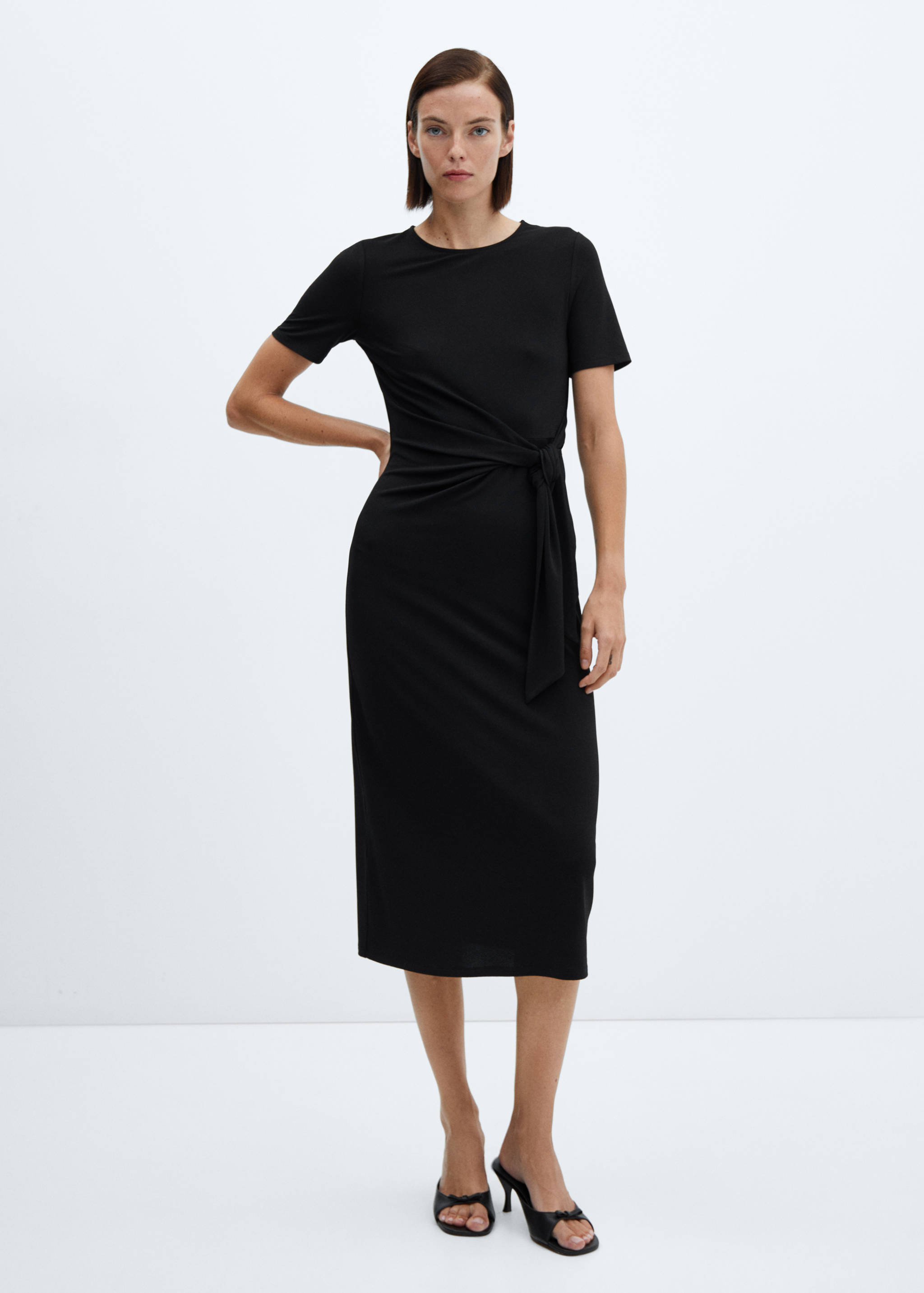 Midi-dress with knot detail - General plane