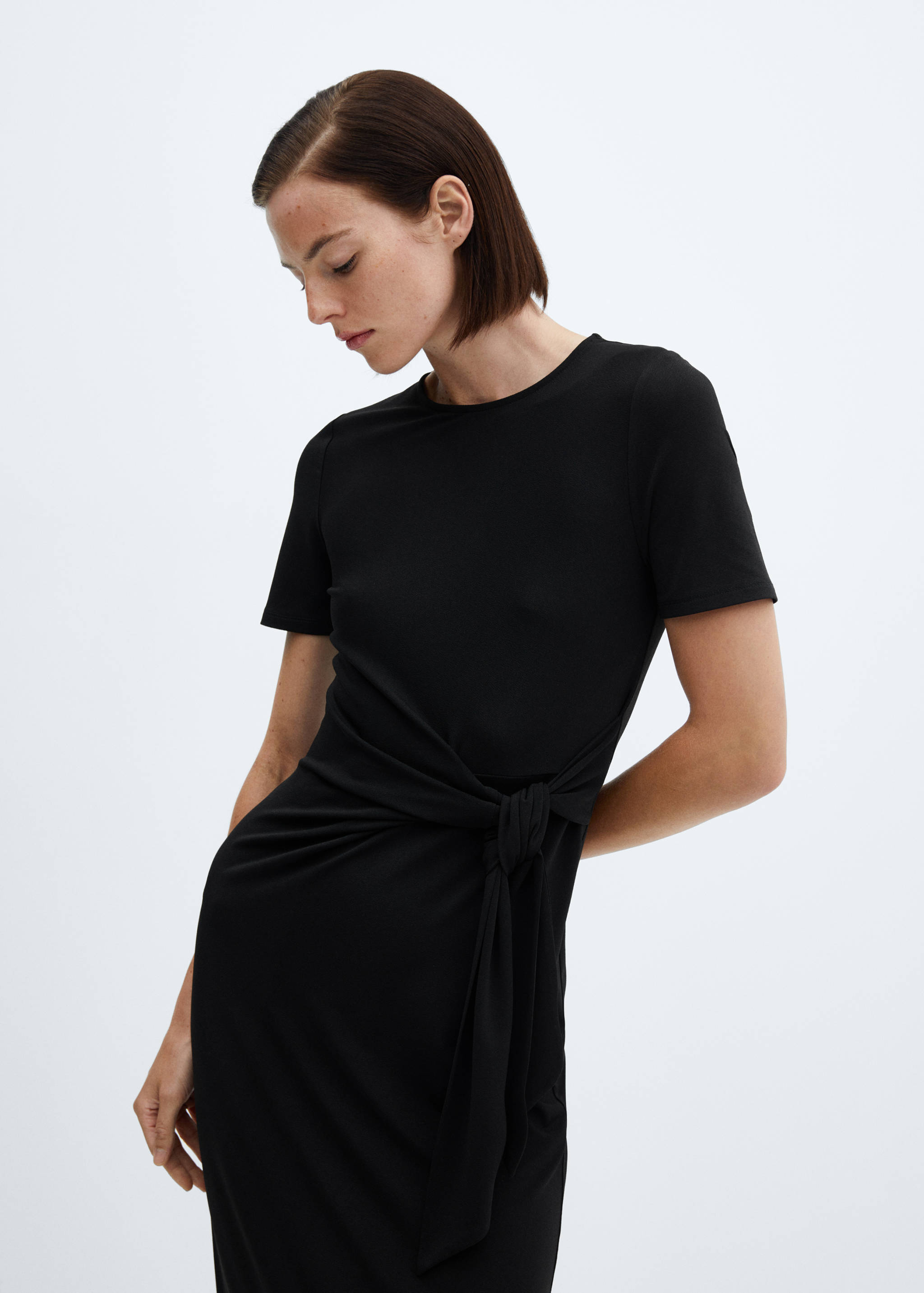 Midi-dress with knot detail - Medium plane