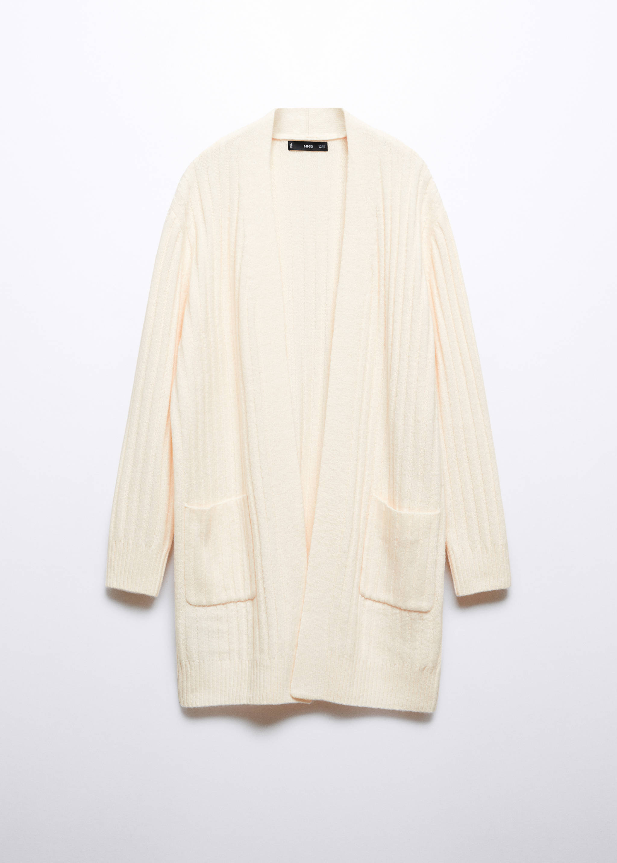 Ribbed long cardigan - Article without model
