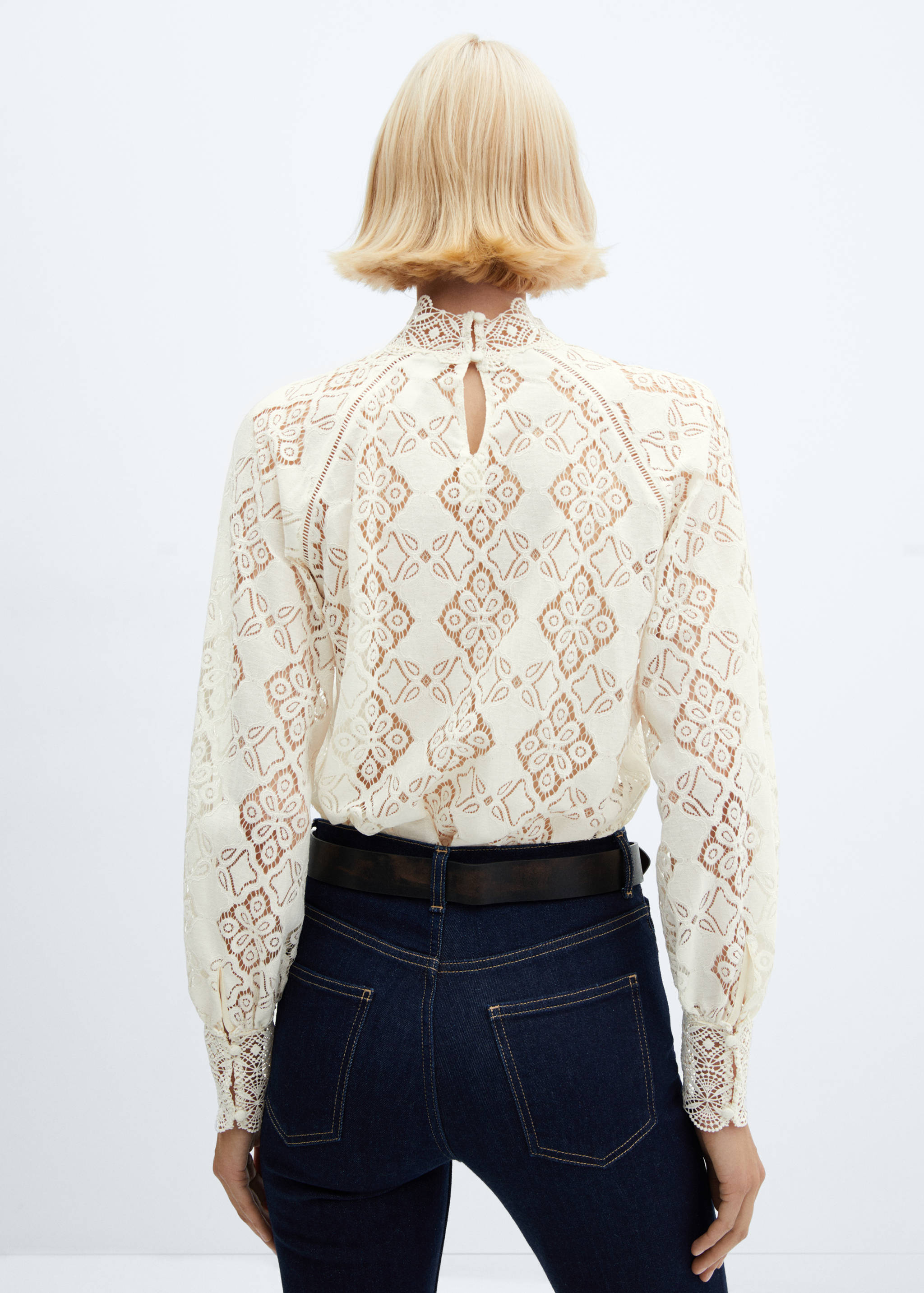 Openwork detail blouse - Reverse of the article