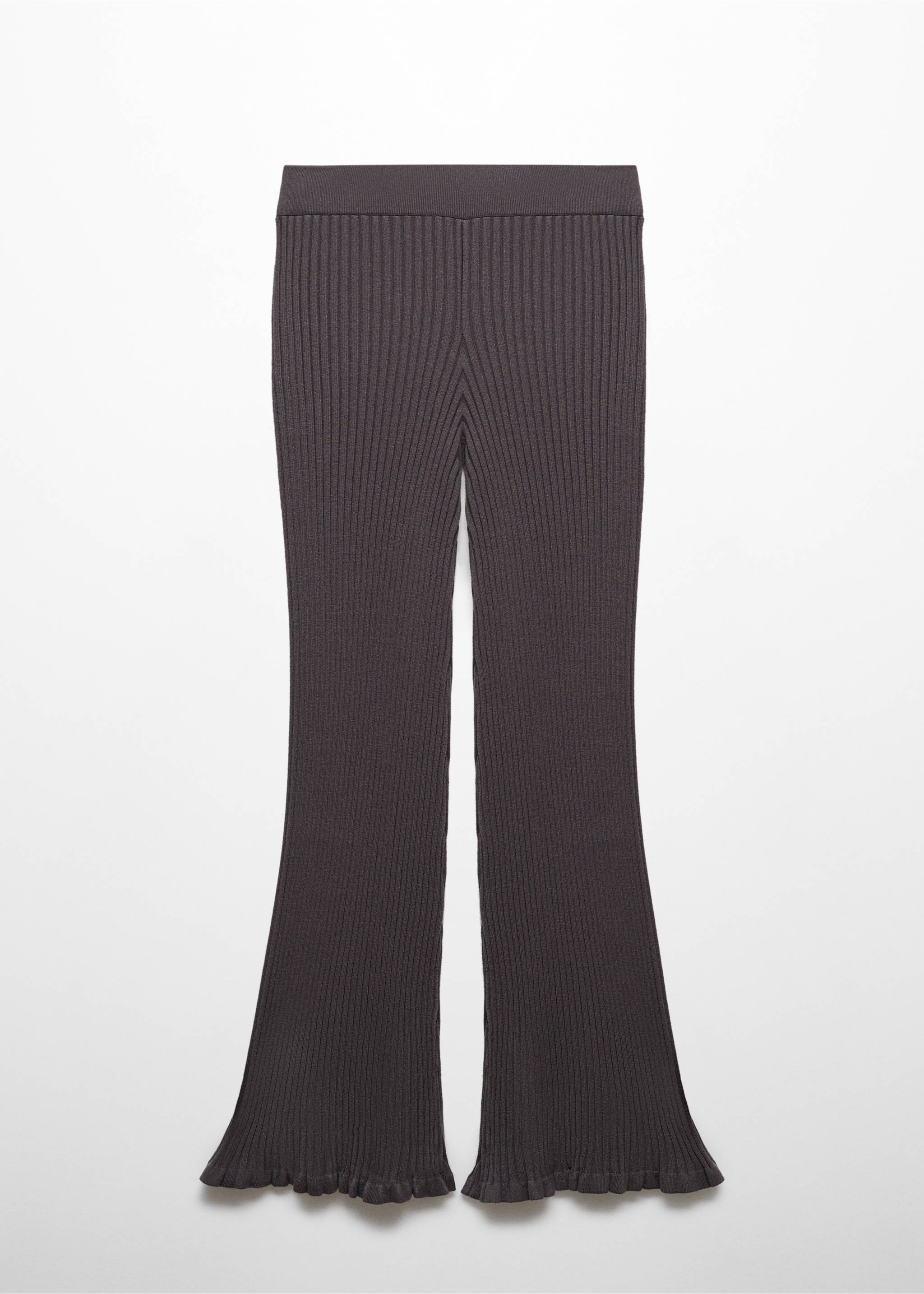 Ribbed flared pants - Article without model, Charcoal. Ref: 57027736-00.