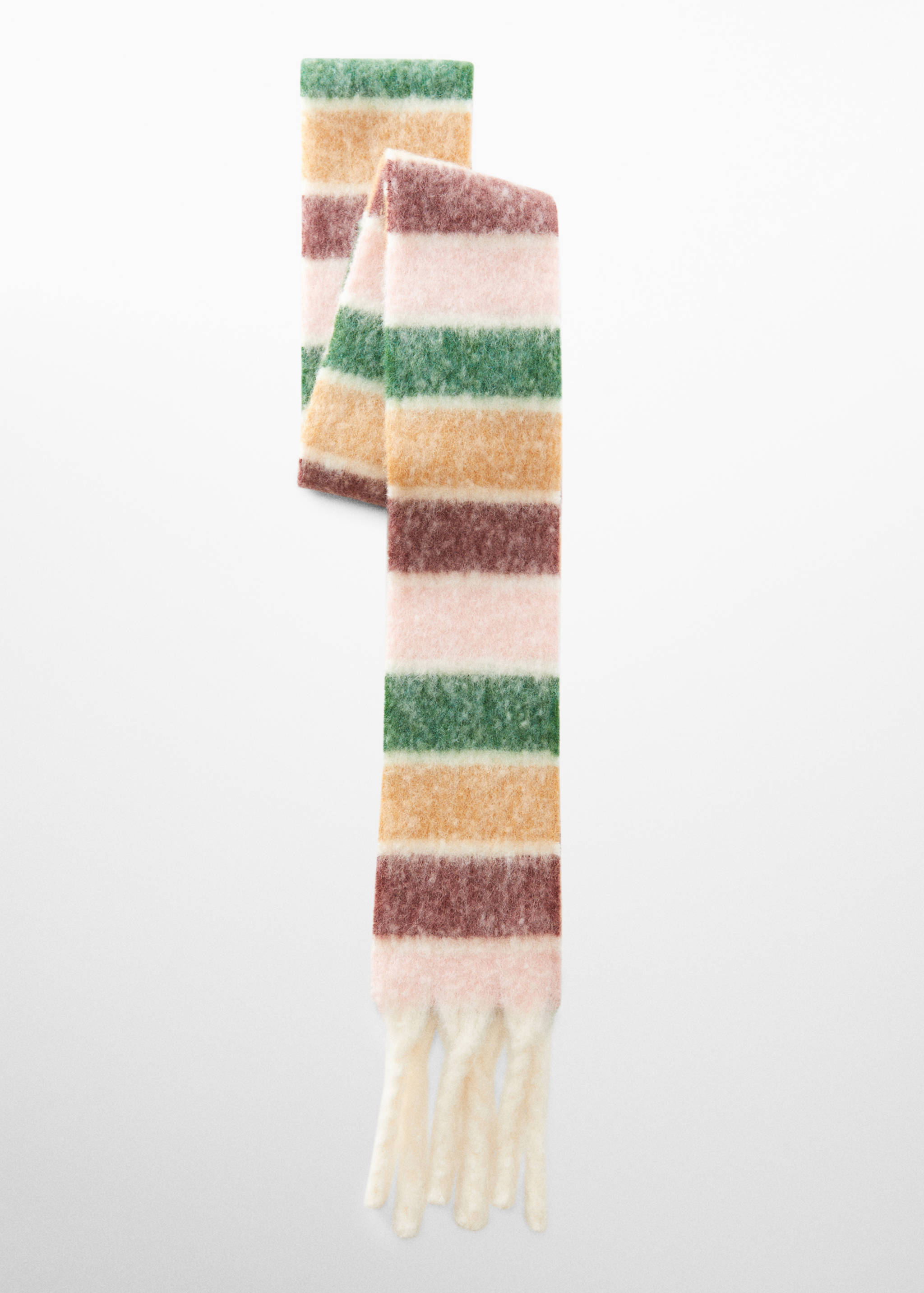 三色条纹围巾 - null
