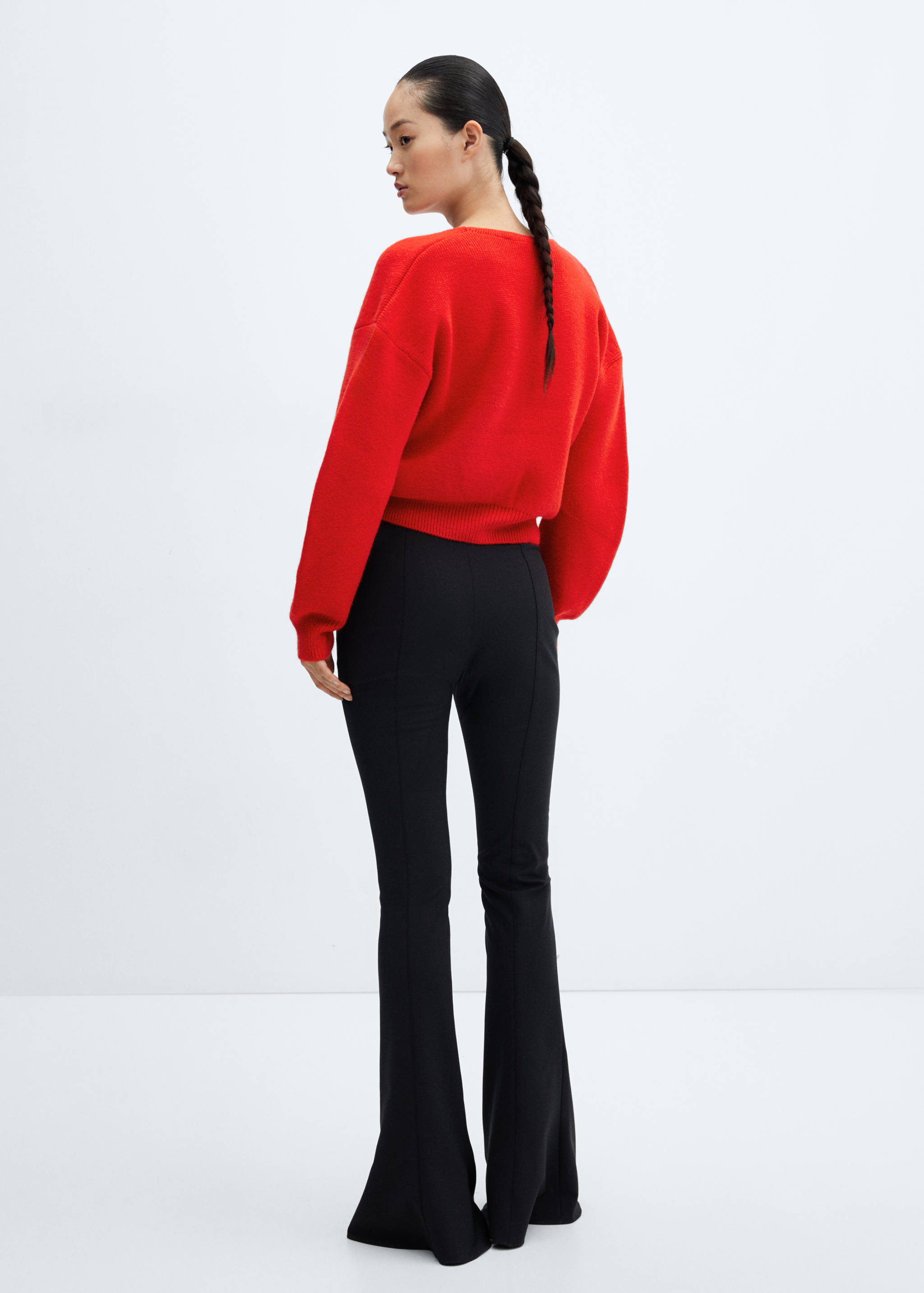 Knitted cardigan with jewel button - Reverse of the article