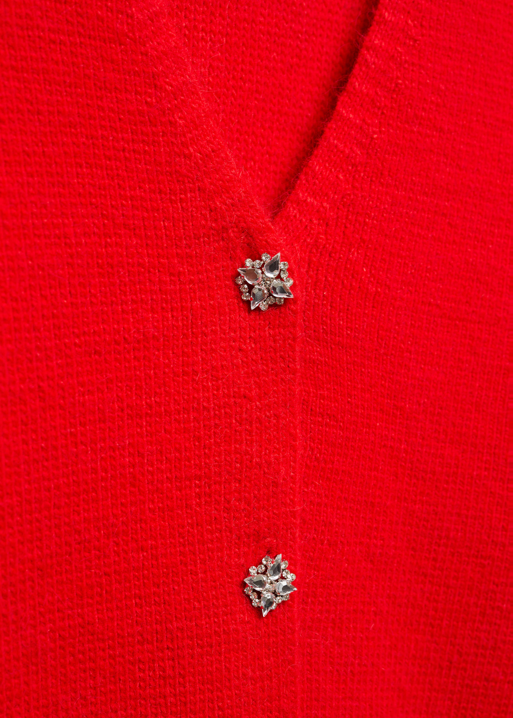 Knitted cardigan with jewel button - Details of the article 8