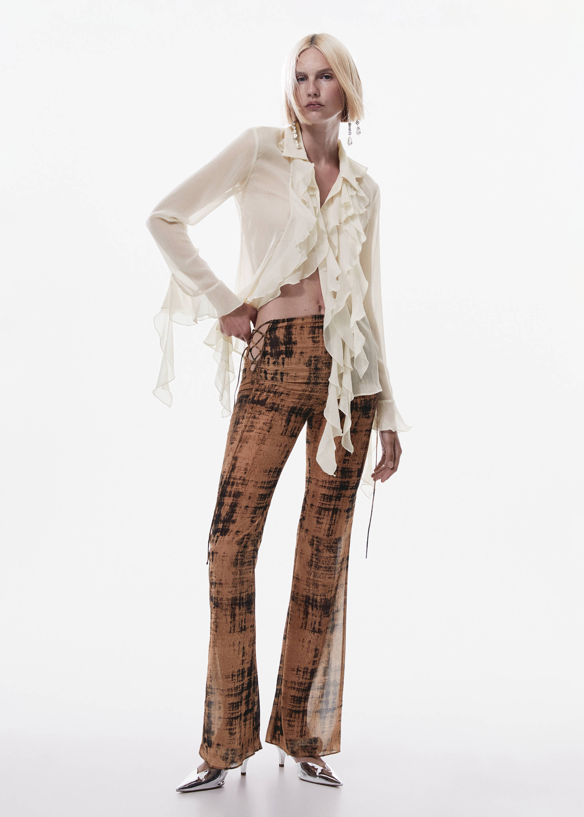 Semi-transparent printed pants - General plane