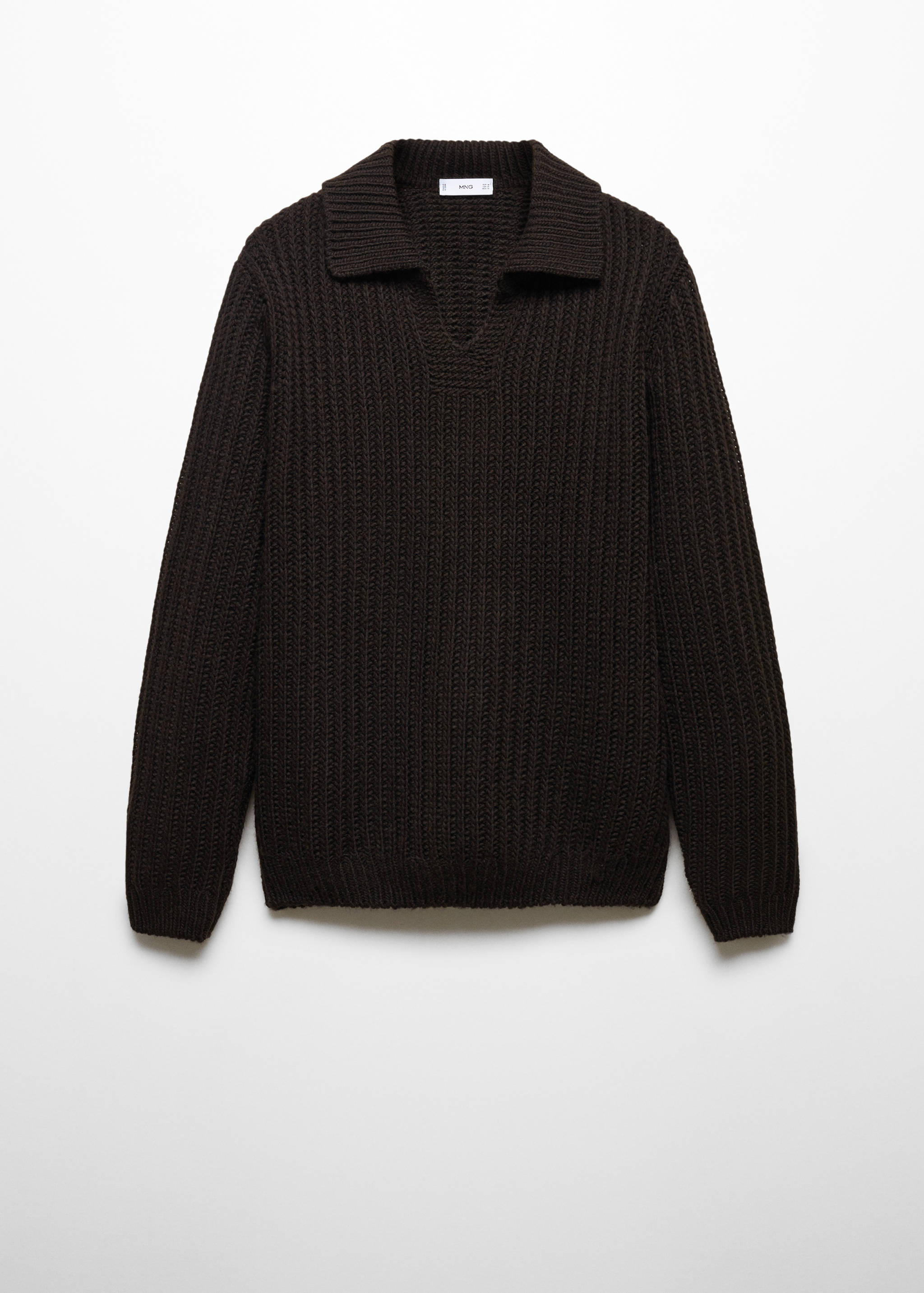 Polo collar wool sweater - Article without model