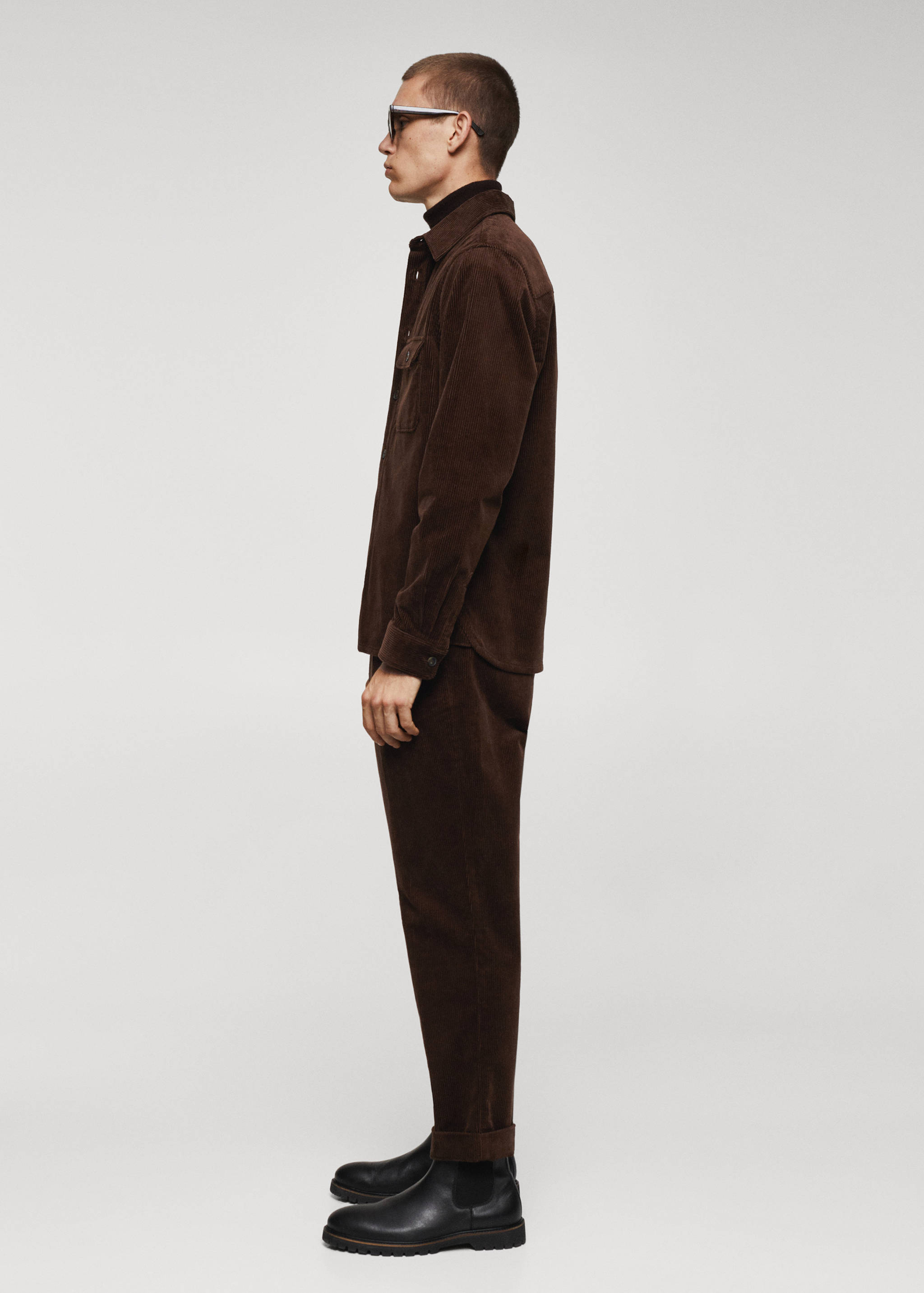 Вельветовые брюки regular fit из хлопка - Деталь изделия 2