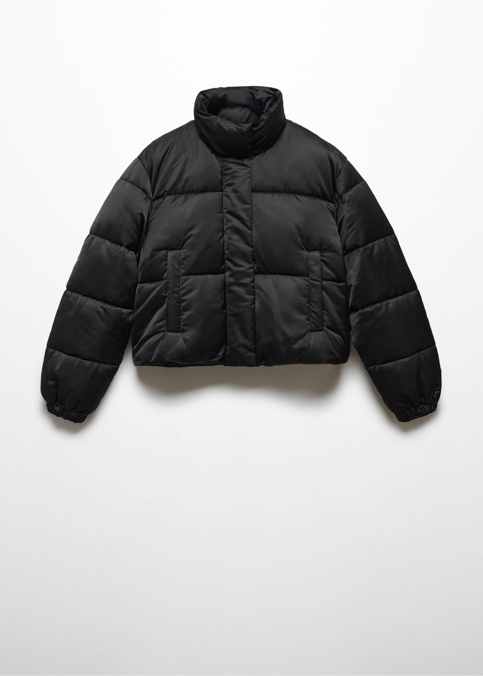Short puffer anorak - Details of the article 8, Black. Ref: 57028268-00.