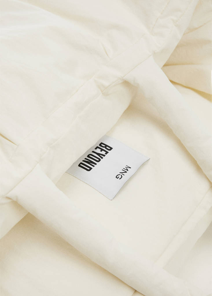 Quilted shopper bag — White