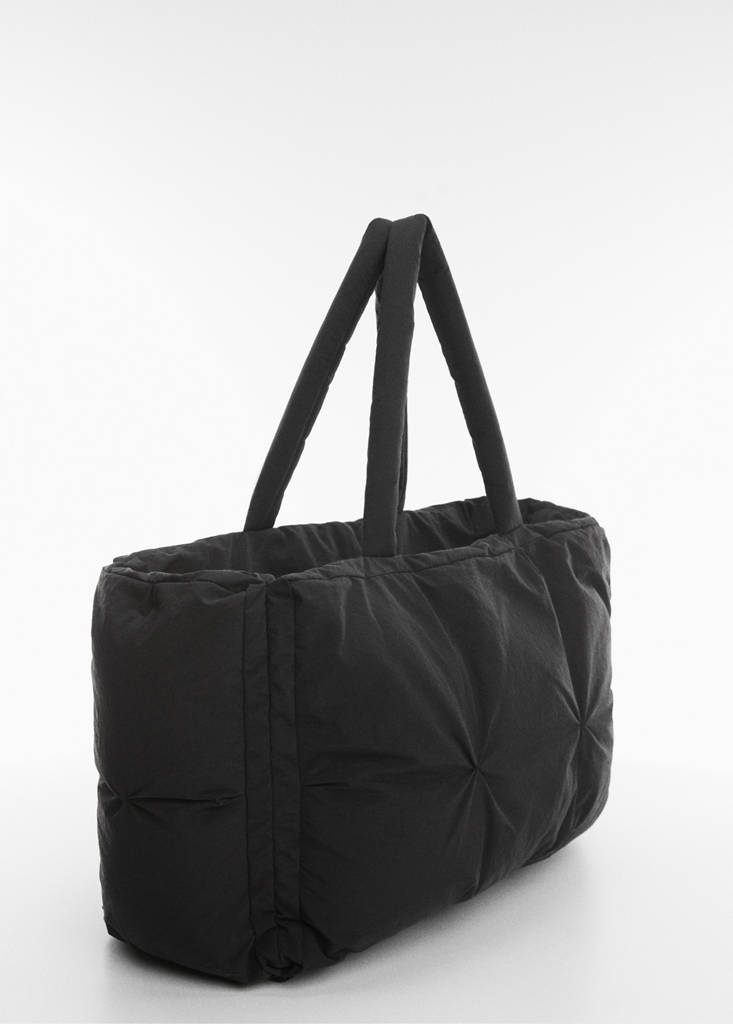 Quilted shopper bag — Black
