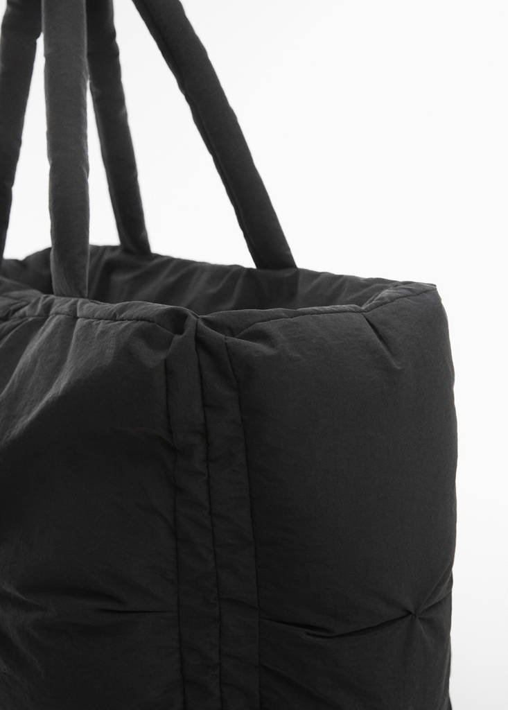 Quilted shopper bag — Black