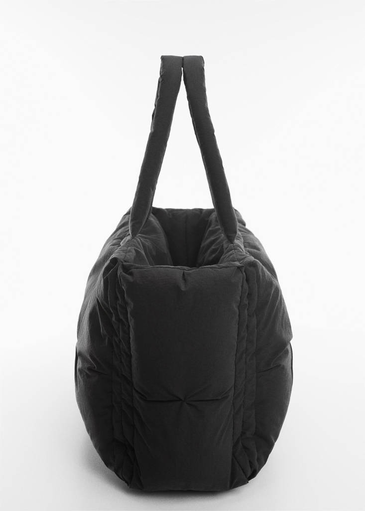 Quilted shopper bag — Black