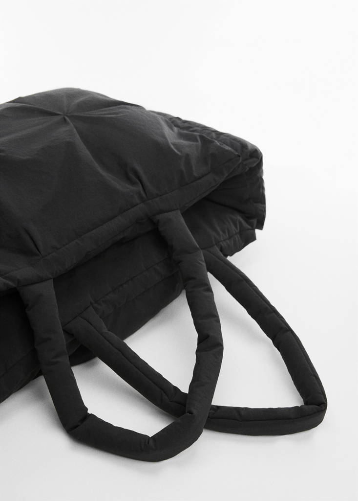 Quilted shopper bag — Black