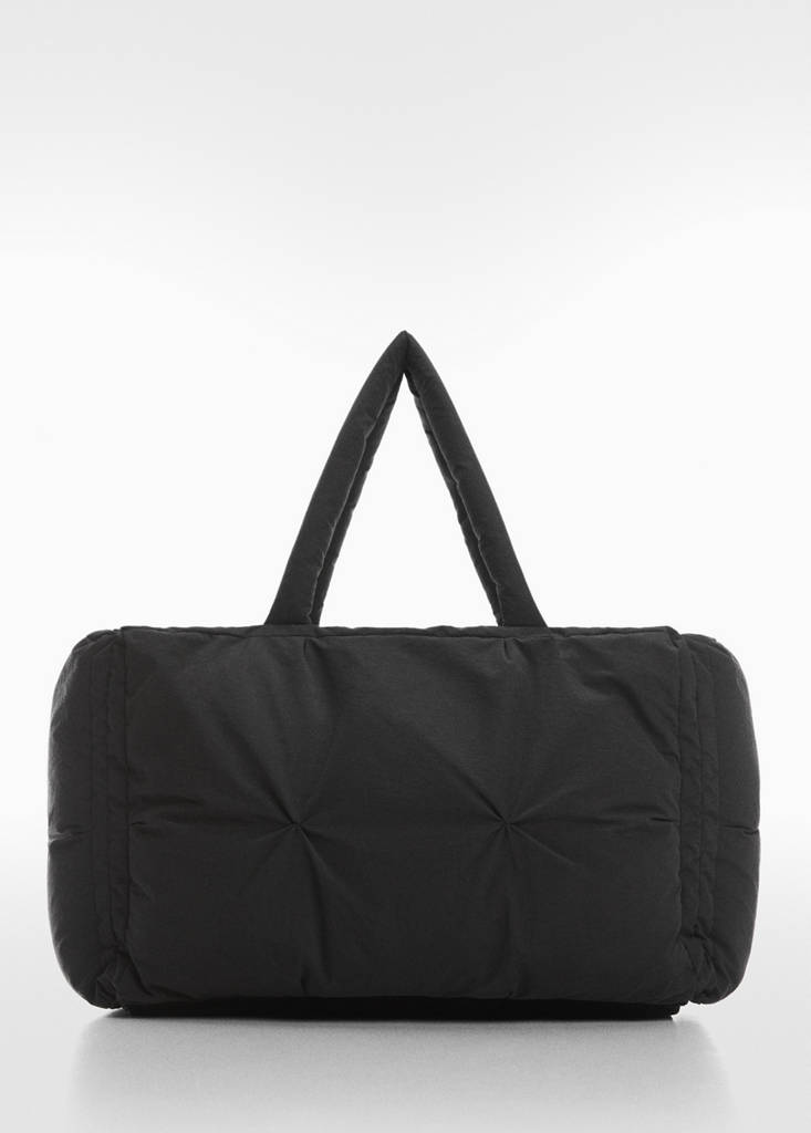 Quilted shopper bag — Black