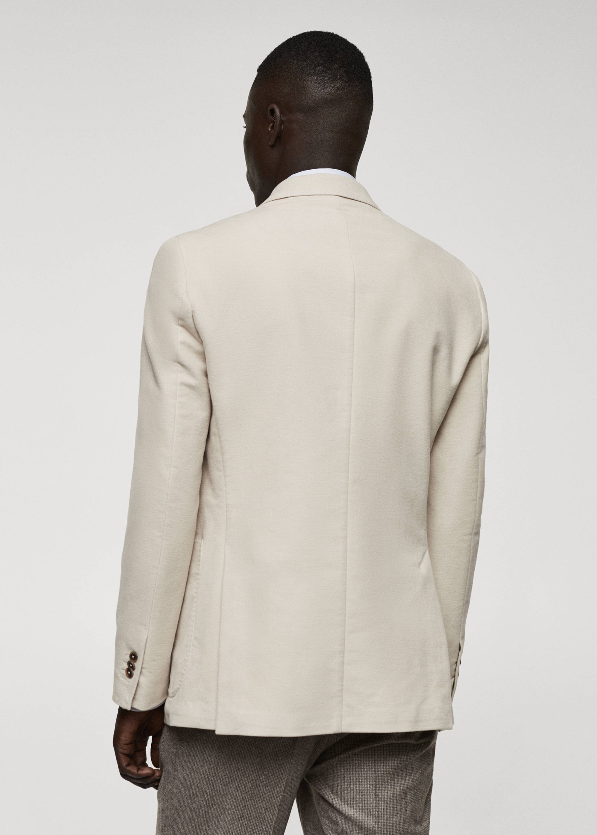 Virgin wool double-breasted blazer - Reverse of the article