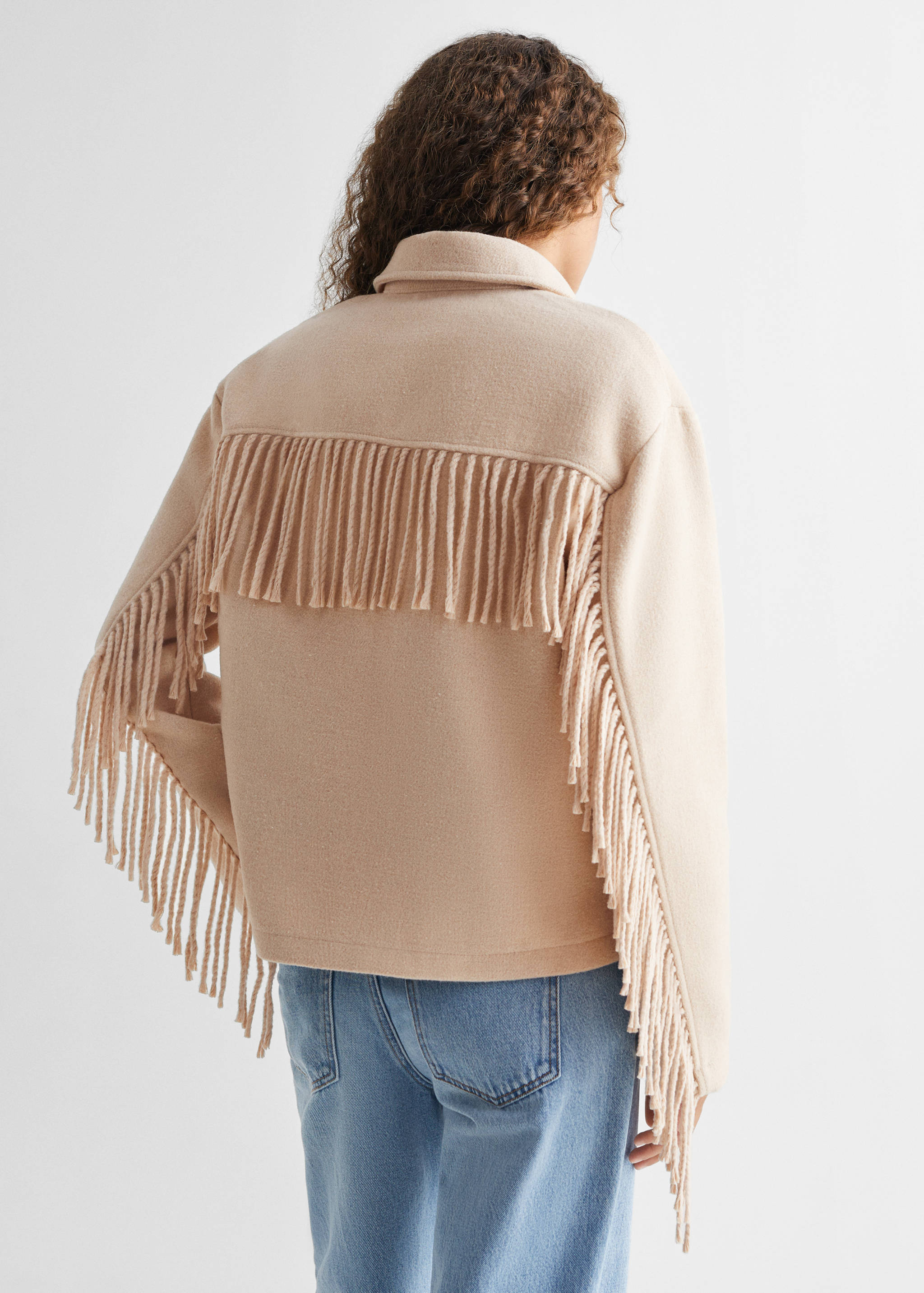 Fringed wool-blend  jacket - Reverse of the article