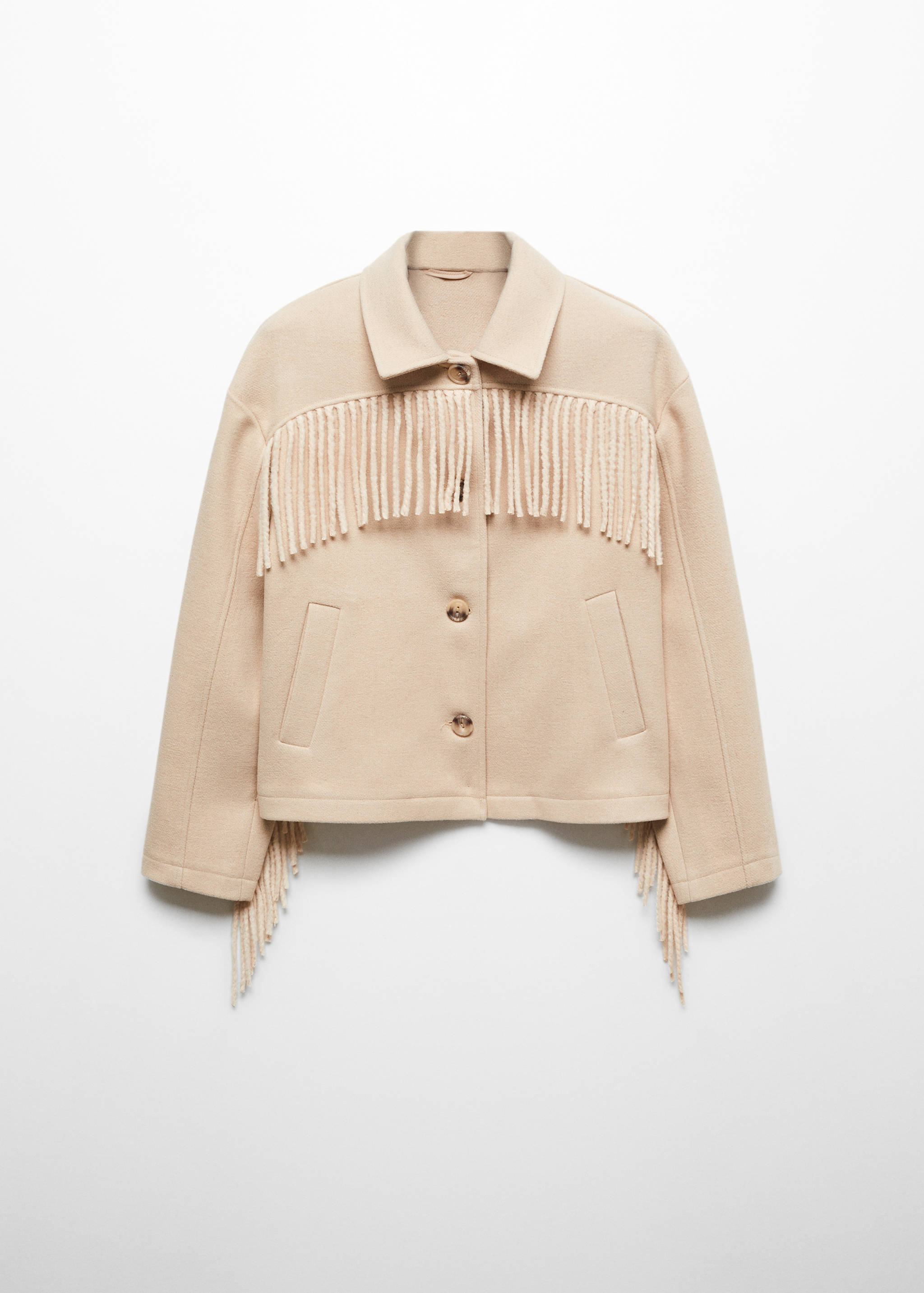 Fringed wool-blend  jacket - Article without model