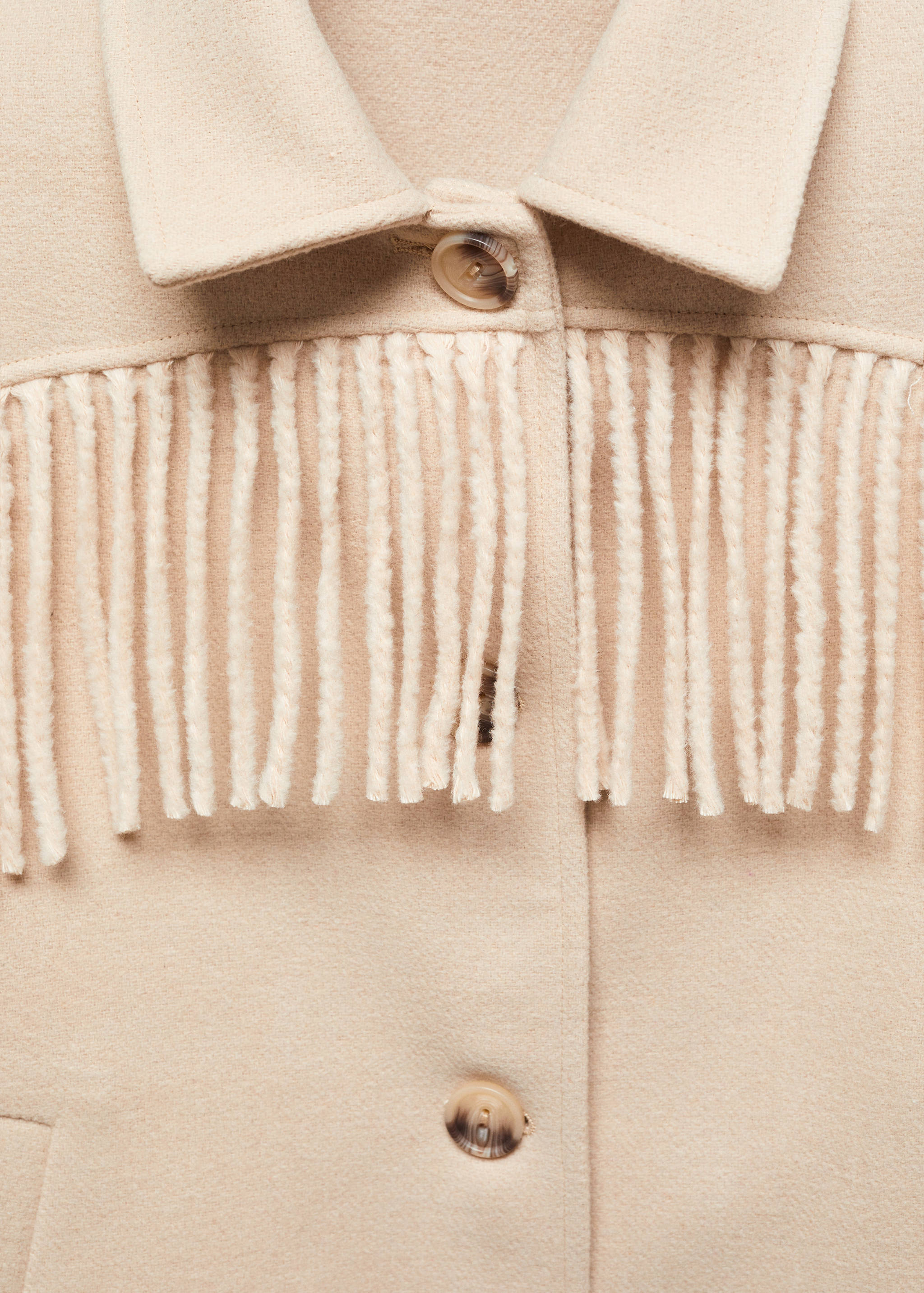 Fringed wool-blend  jacket - Details of the article 8