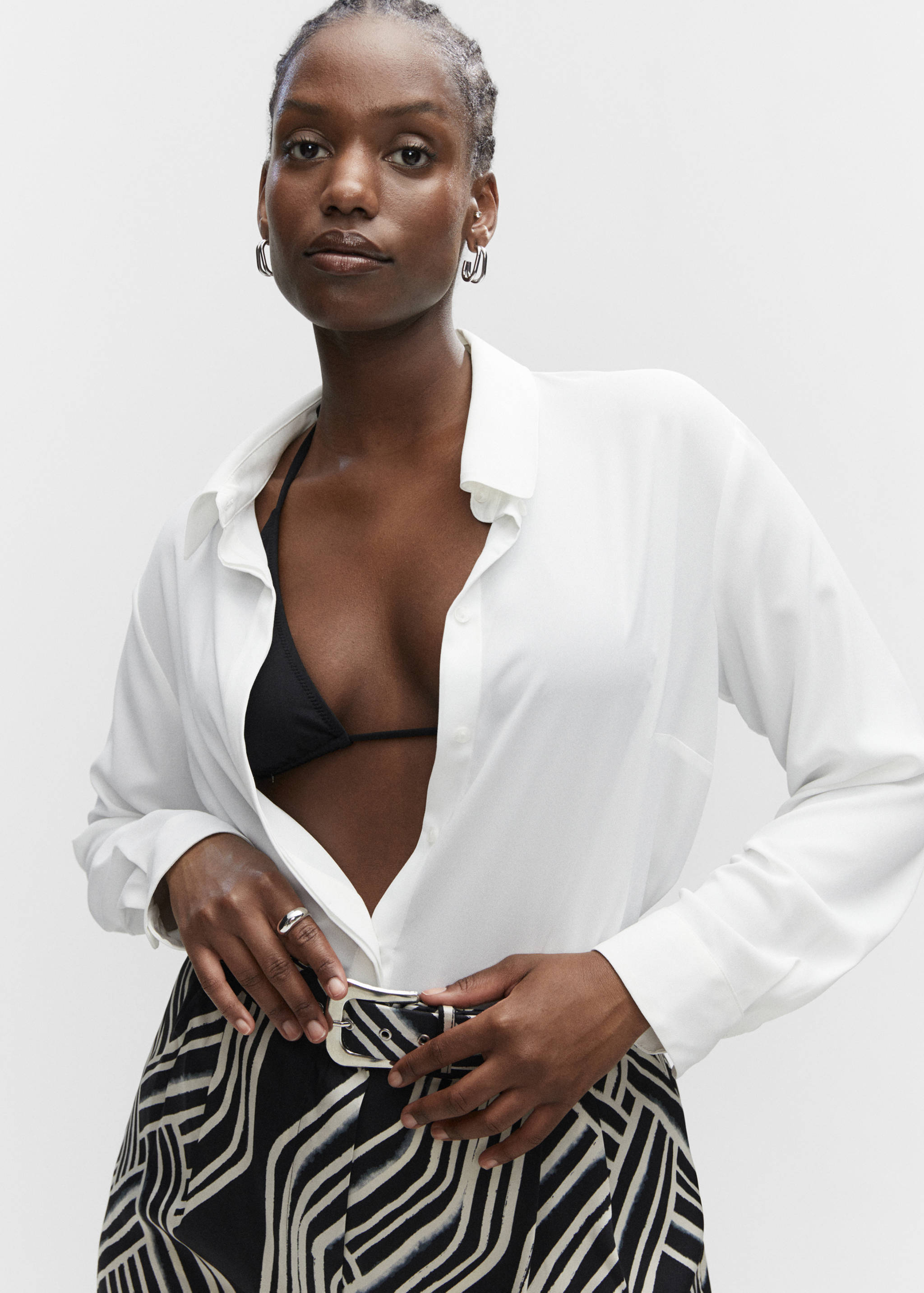 常规版型飘逸衬衫 - null