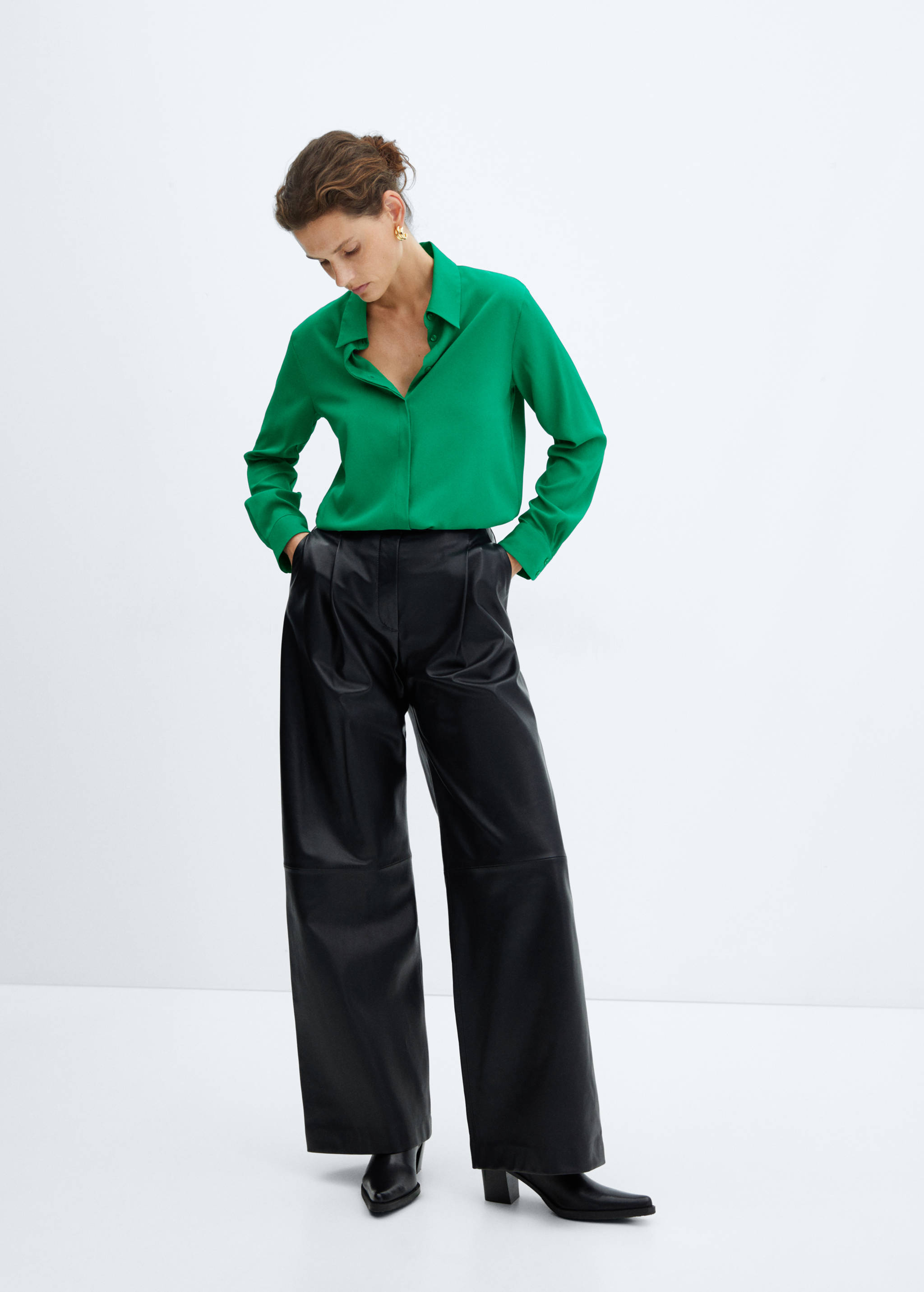 常规版型飘逸衬衫 - null